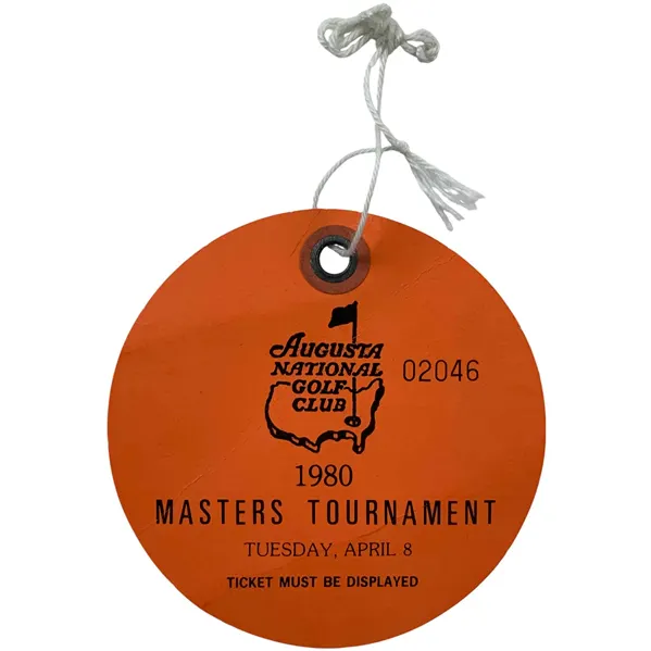 Tickets For Practice Rounds 1980 Masters Tournament Practice Round Ticket Tuesday April 8 | Barnebys