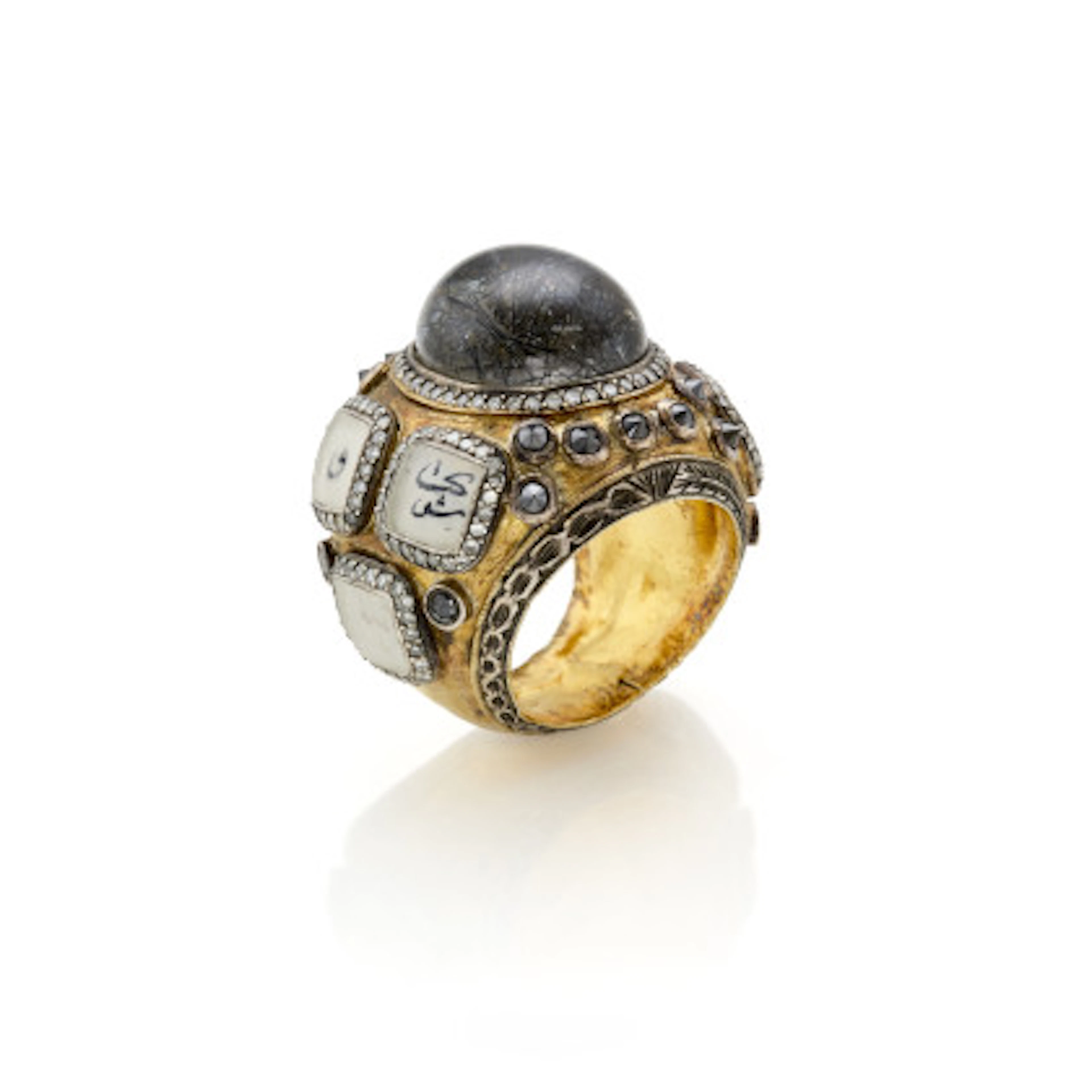 *SEVAN - LÄHRM Anello a cupola in oro 995/1000 e argento 925/1000