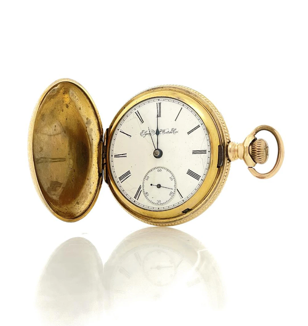 ANTIQUE ELGIN G.M. WHEELER 14K GOLD FILLED 15 JEWEL POCKET WATCH