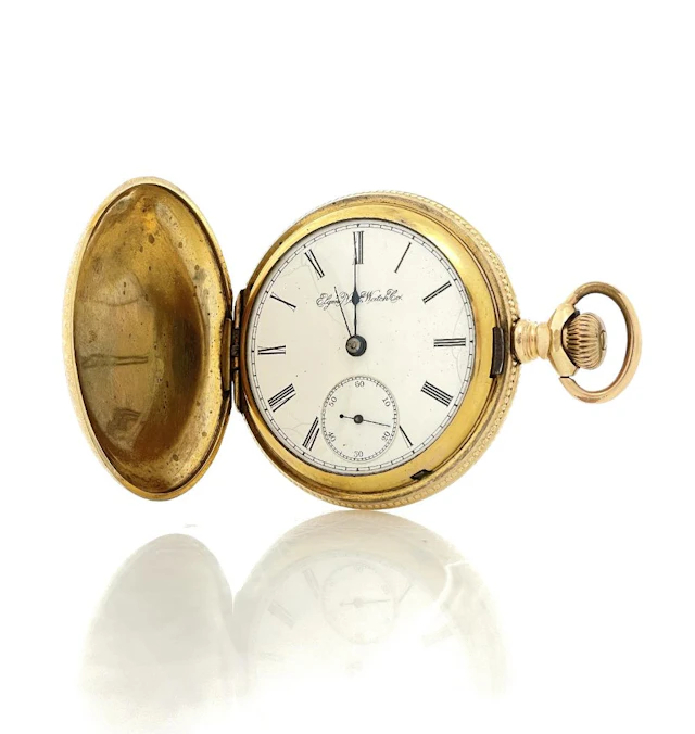 ANTIQUE ELGIN G.M. WHEELER 14K GOLD FILLED 15 JEWEL POCKET WATCH