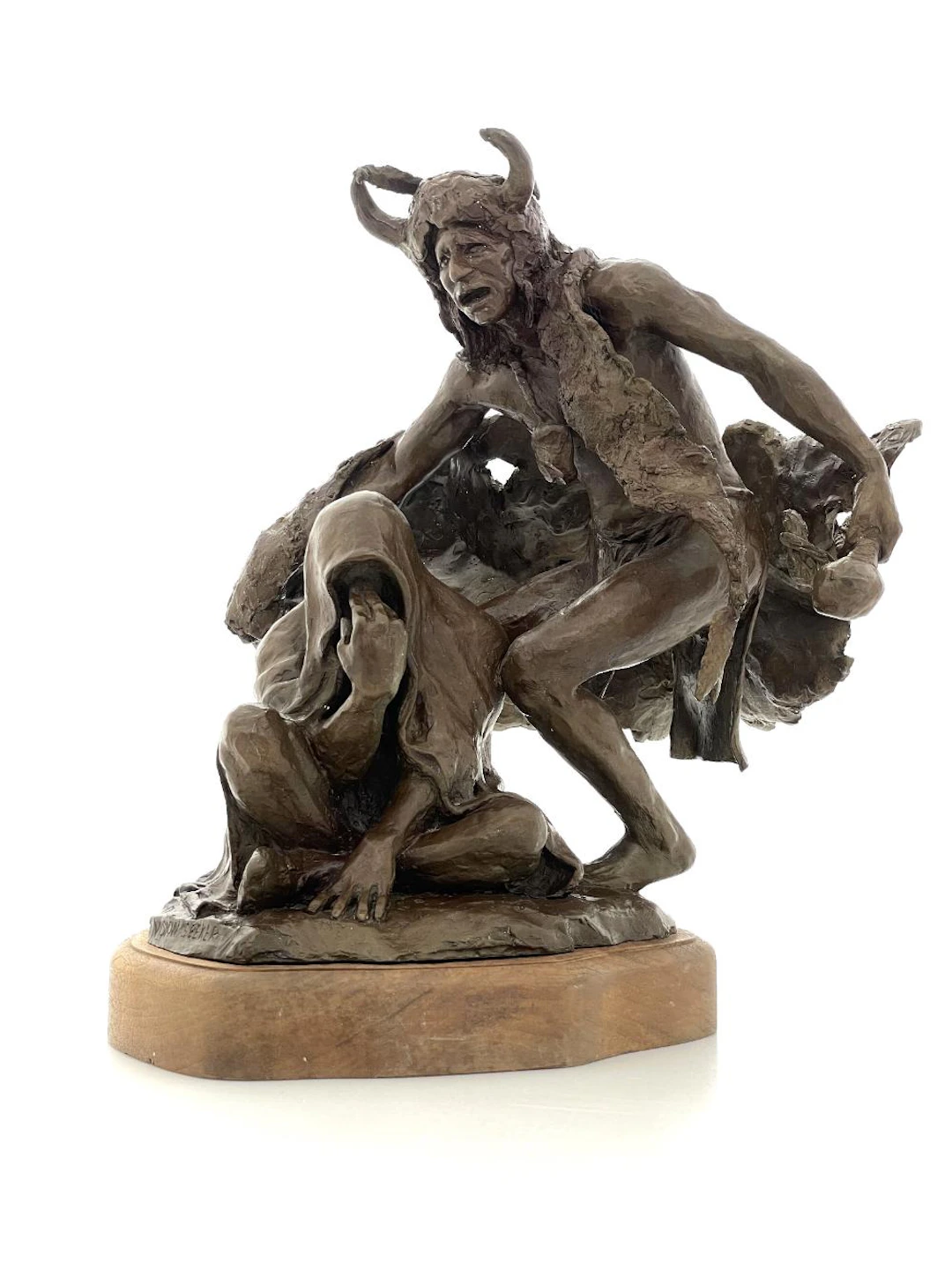 LAWRENCE (BUD) MAYES "VISION SEEKER" BRONZE SCULPTURE