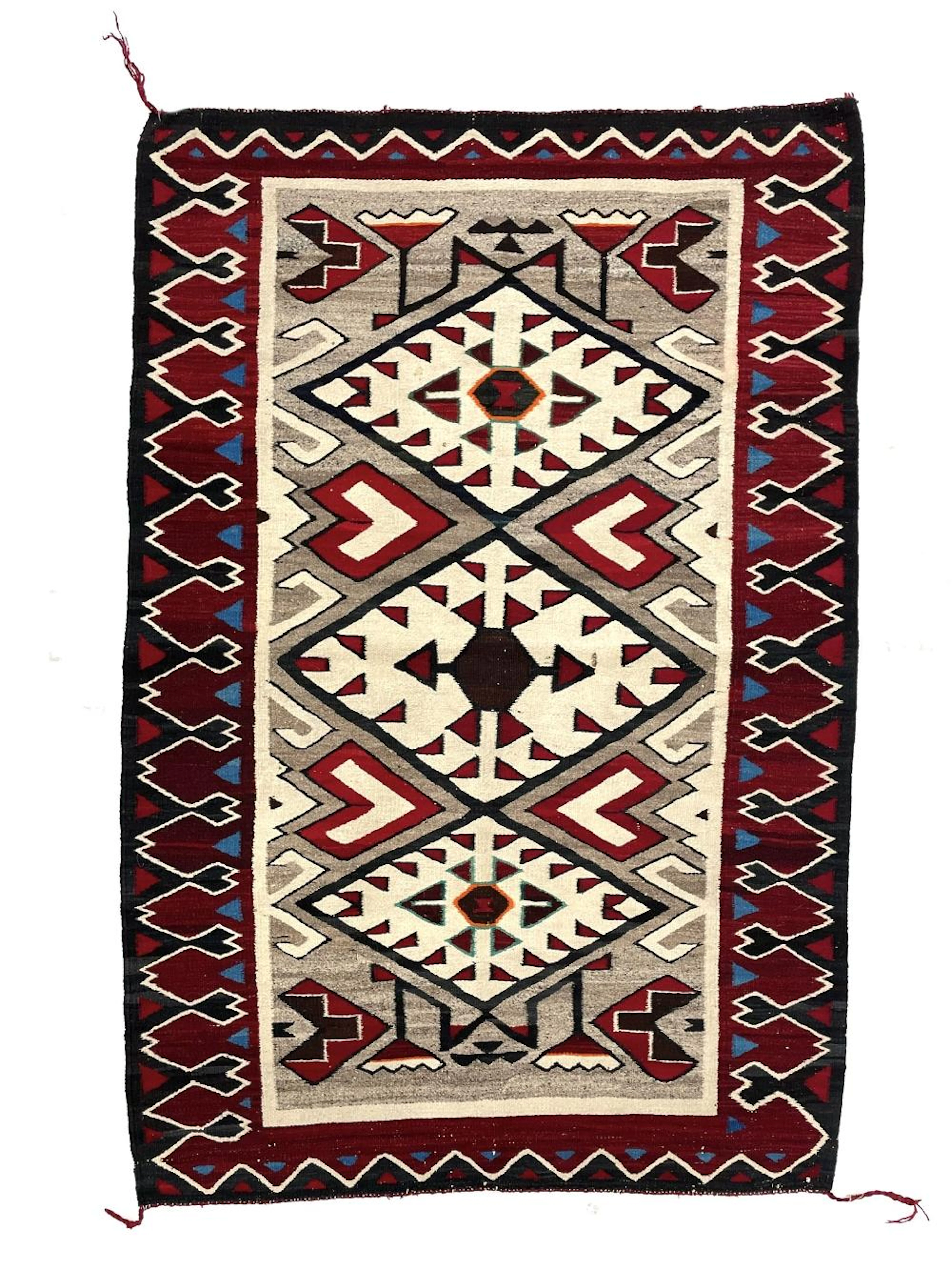 1940-50S NAVAJO TEEC NOS POS WEAVING / RUG
