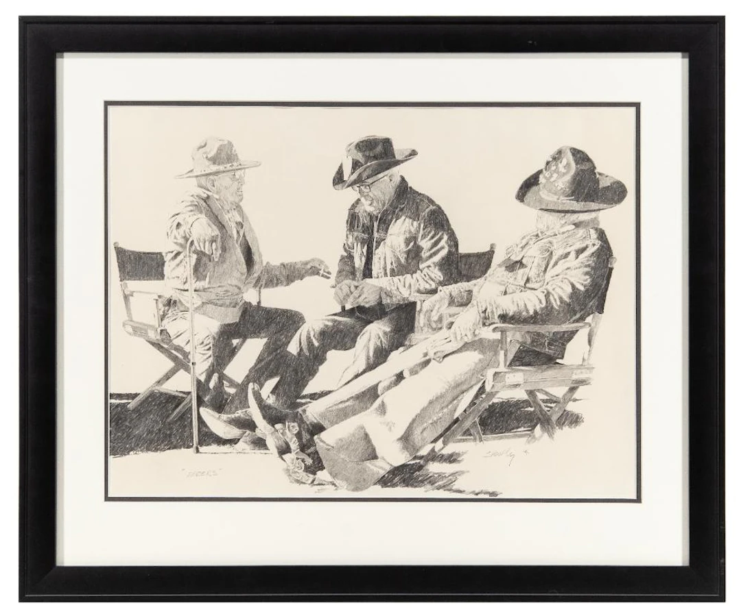 ROBERT "SHOOFLY" SHUFELT "EMBERS" GRAPHITE ON PAPER