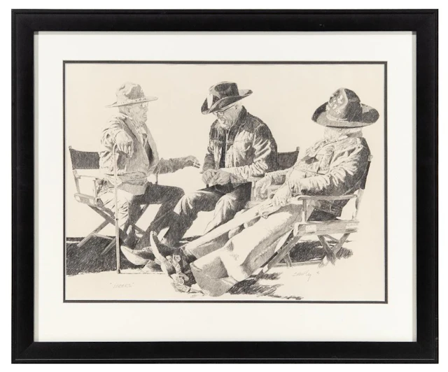 ROBERT "SHOOFLY" SHUFELT "EMBERS" GRAPHITE ON PAPER