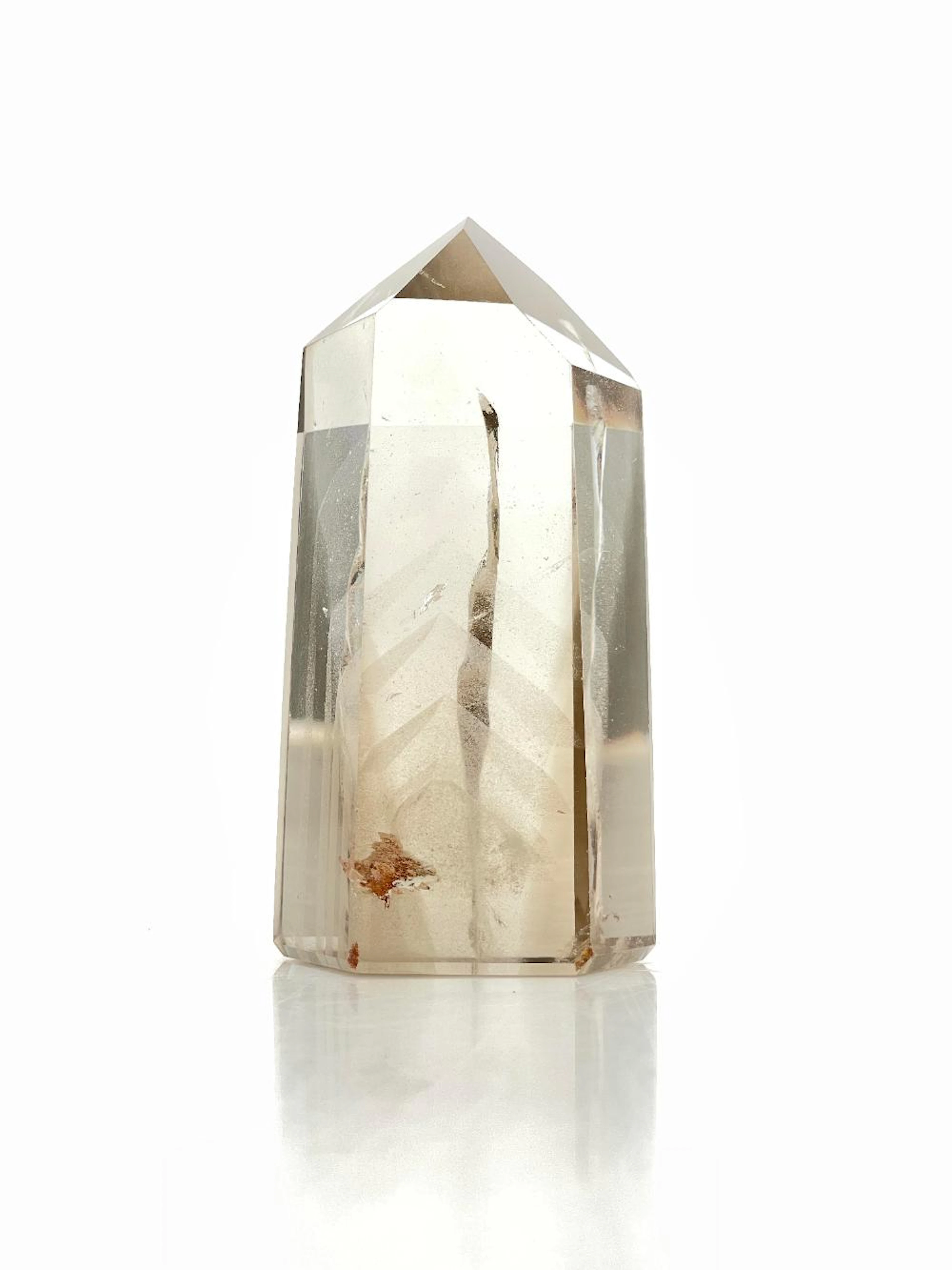 SMOKY QUARTZ OBELISK TOWER WITH PHANTOMS & INCLUSIONS