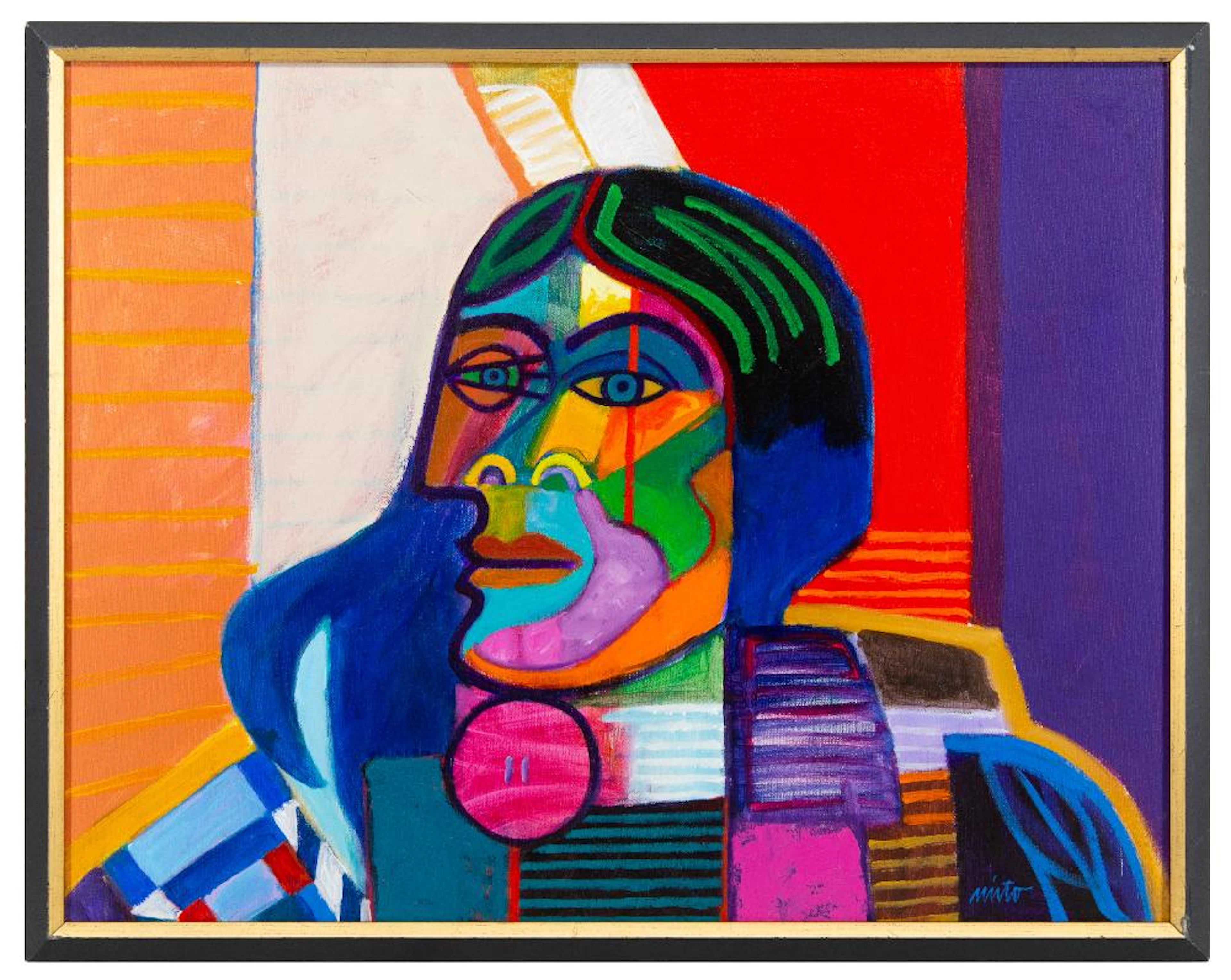 JOHN NIETO "CRAZY HORSE" ACRYLIC ON CANVAS