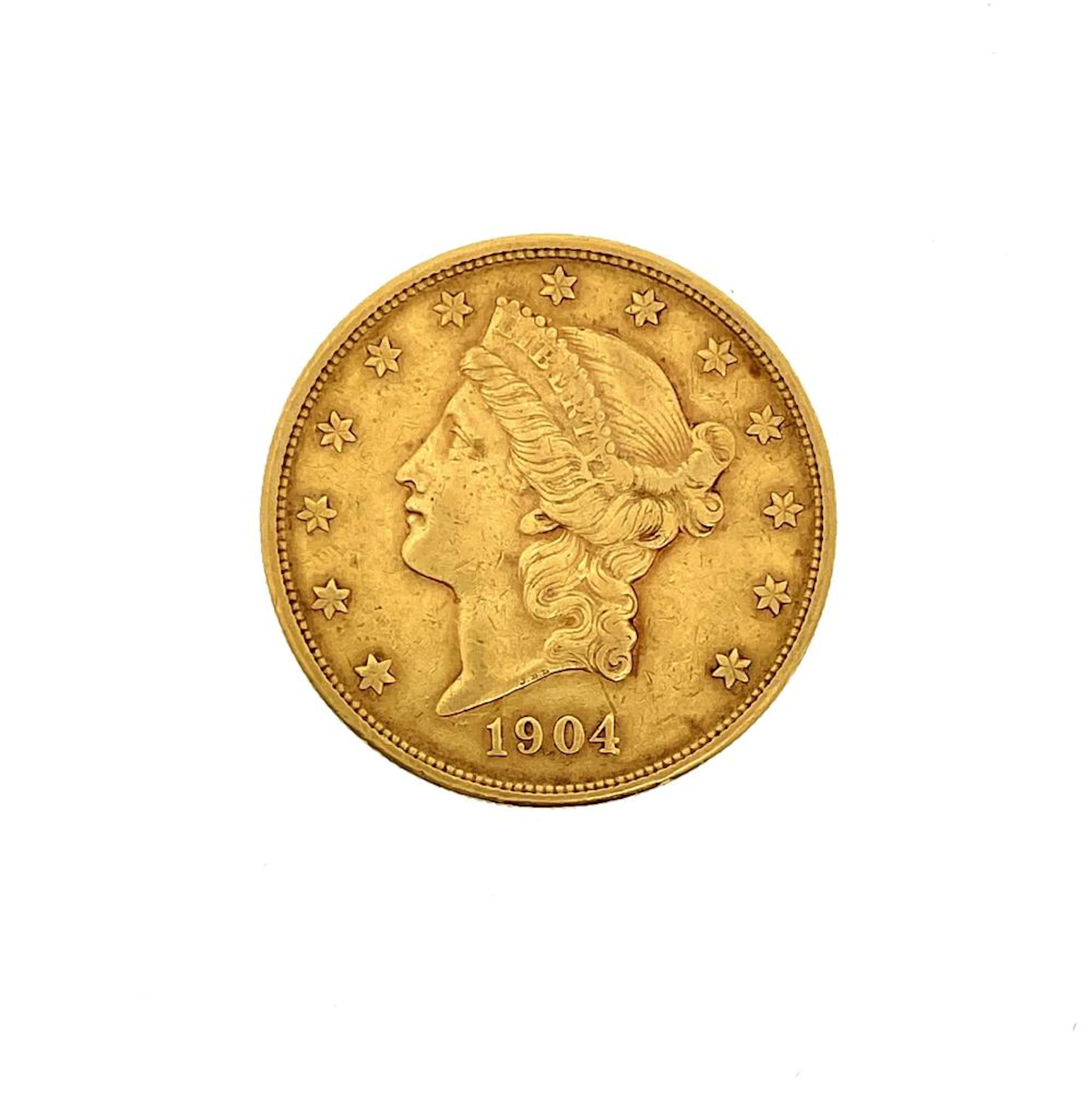 1904-S $20 LIBERTY HEAD GOLD DOUBLE EAGLE