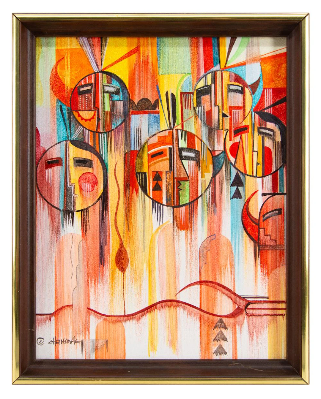 DAVID CHETLAHE PALADIN "DIO PATRIA" WATERCOLOR ON GESSO