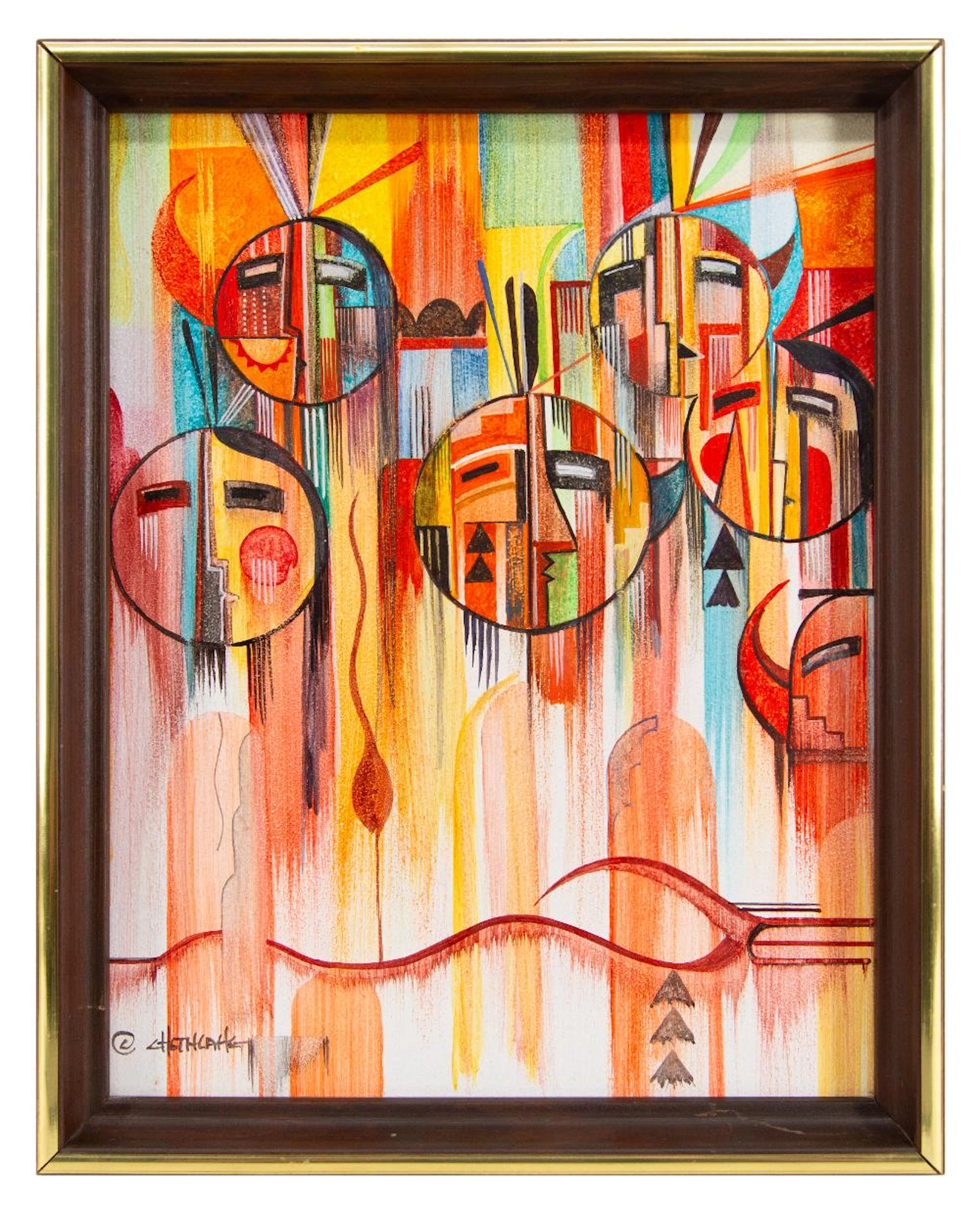 DAVID CHETLAHE PALADIN "DIO PATRIA" WATERCOLOR ON GESSO