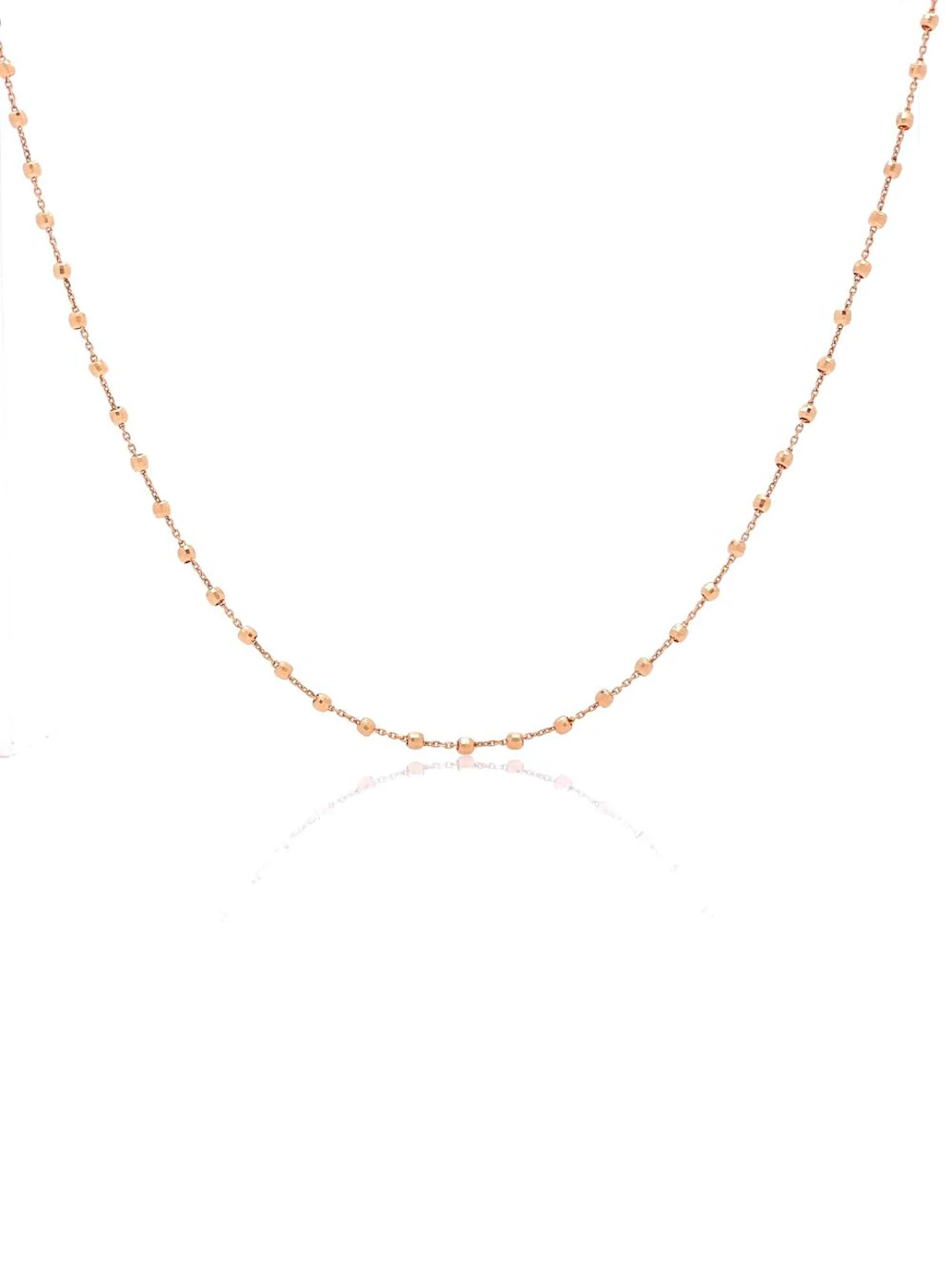 MIDAS 14K ROSE GOLD DISCO BEAD NECKLACE