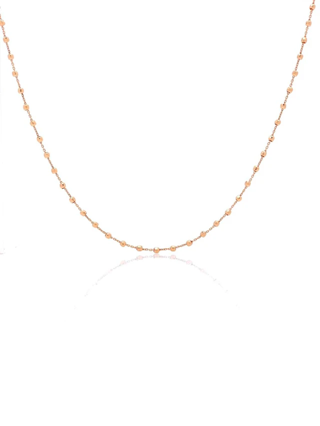 MIDAS 14K ROSE GOLD DISCO BEAD NECKLACE