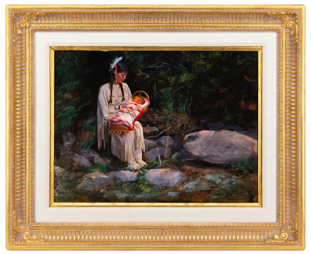 DAVID EDWARD KUCERA "PEACEFUL MOMENT" OIL ON BOARD