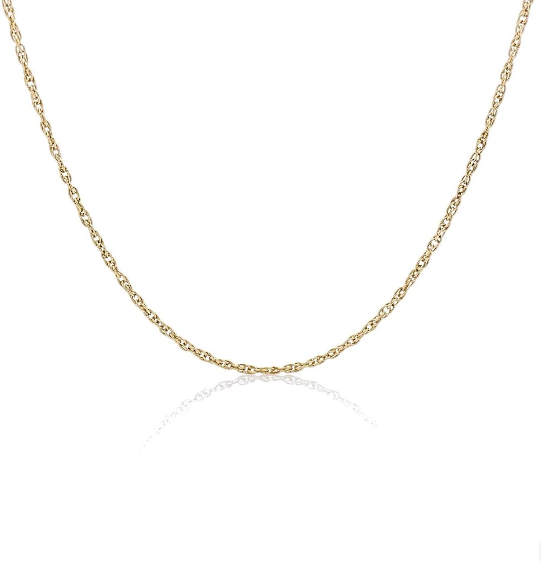14K YELLOW GOLD ROPE NECKLACE