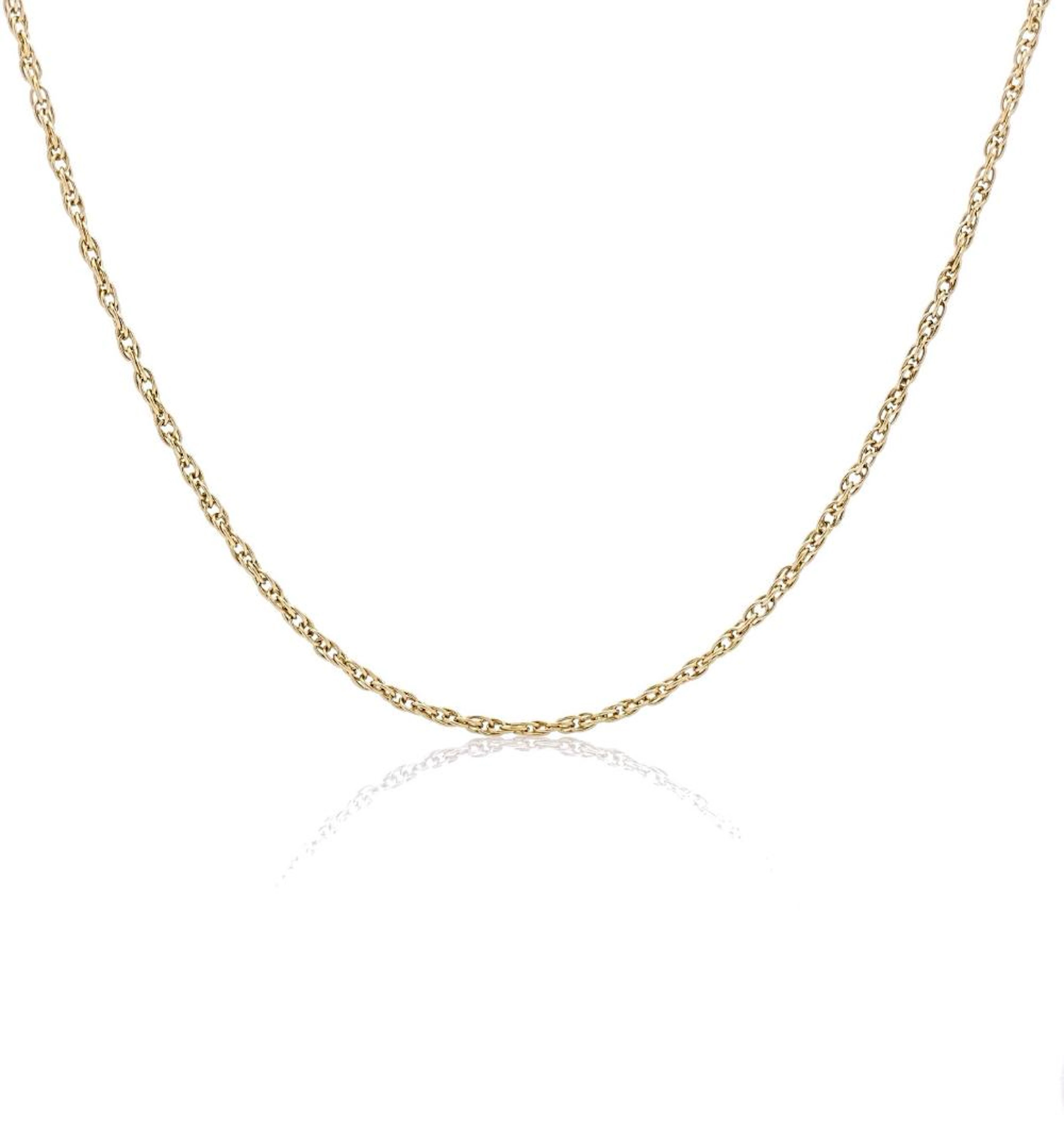 14K YELLOW GOLD ROPE NECKLACE