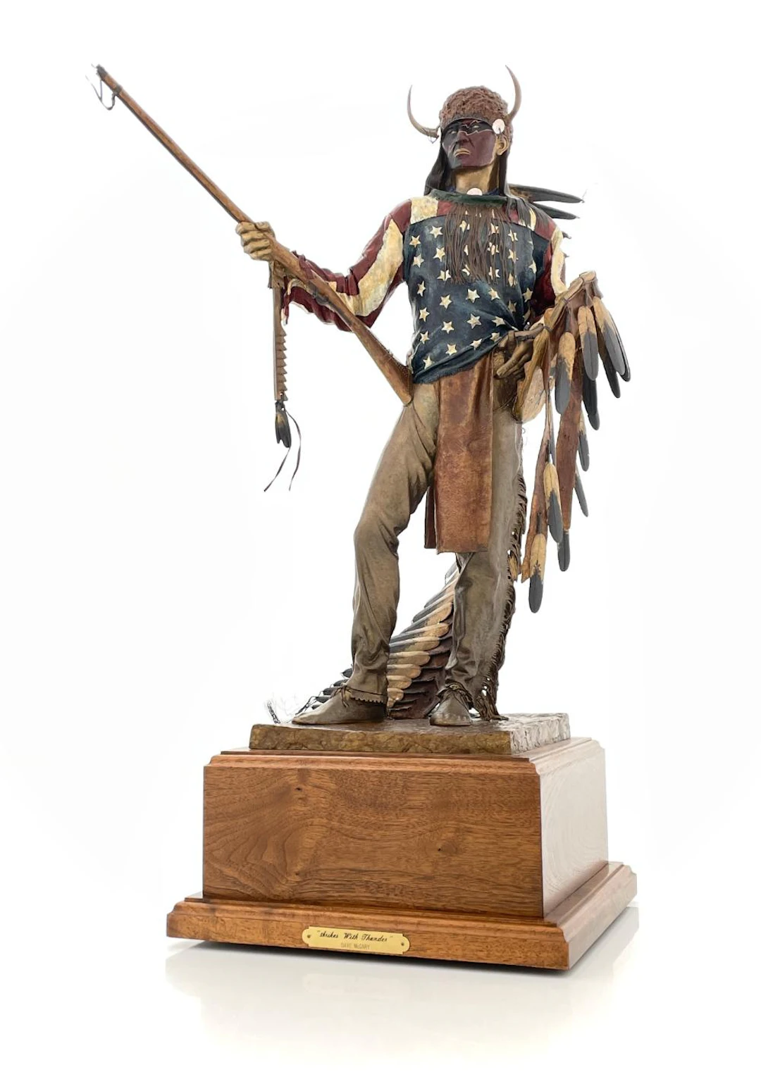 DAVE MCGARY "STRIKES WITH THUNDER" BRONZE SCULPTURE