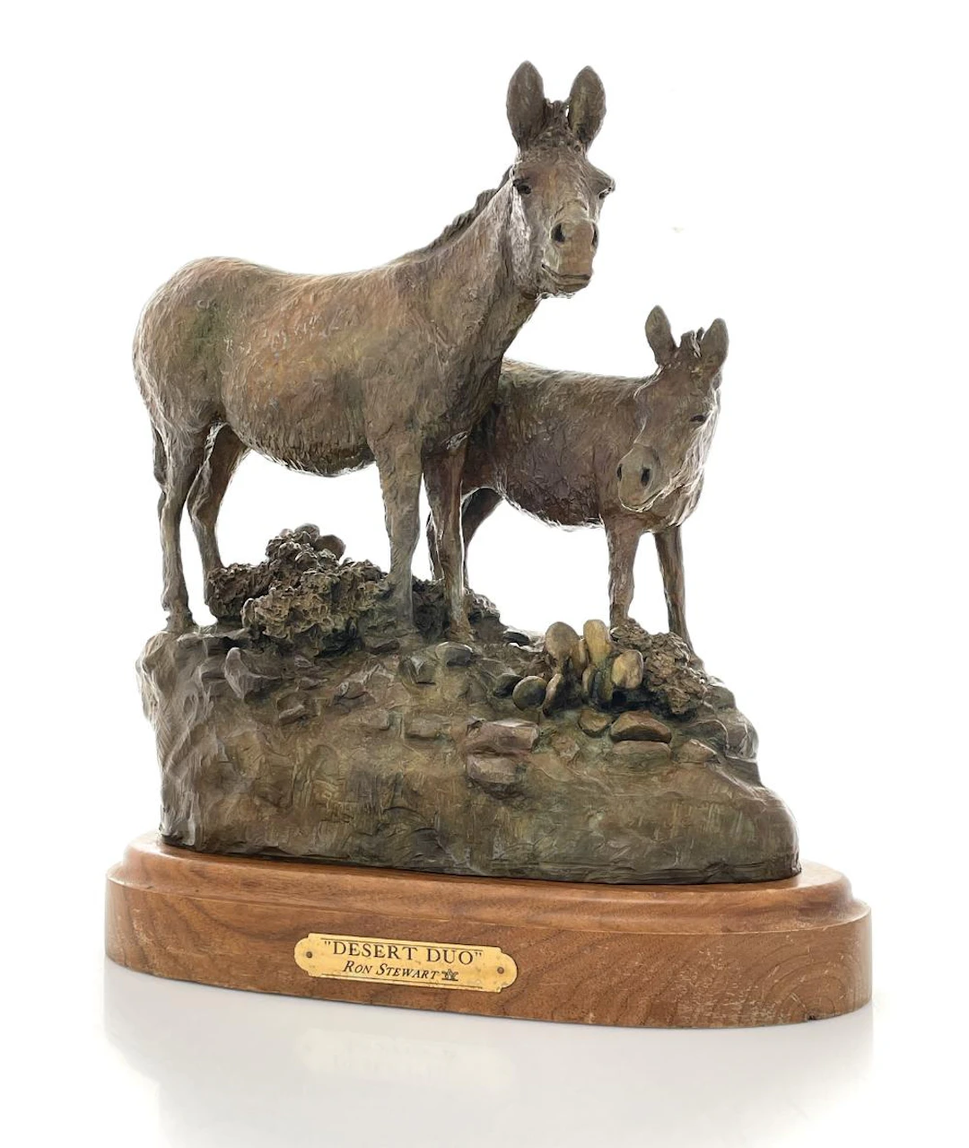 RON STEWART "DESERT DUO" BRONZE SCULPTURE