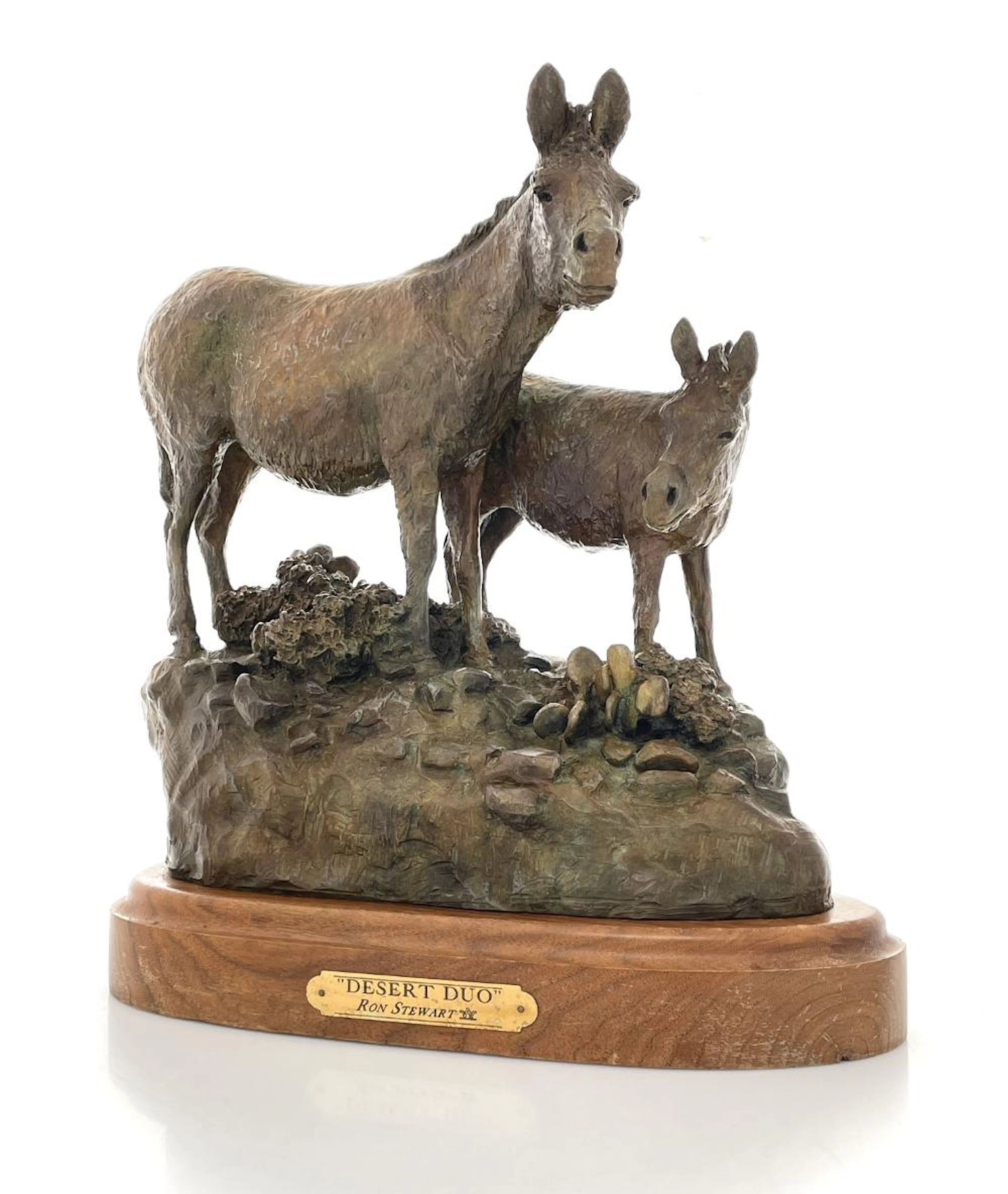 RON STEWART "DESERT DUO" BRONZE SCULPTURE