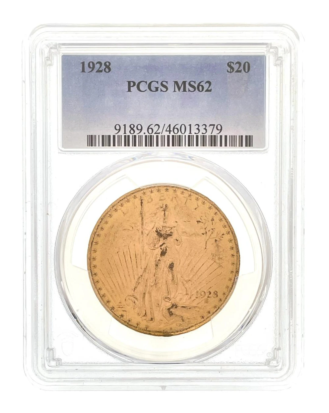1928 $20 ST. GAUDENS GOLD DOUBLE EAGLE PCGS MS62
