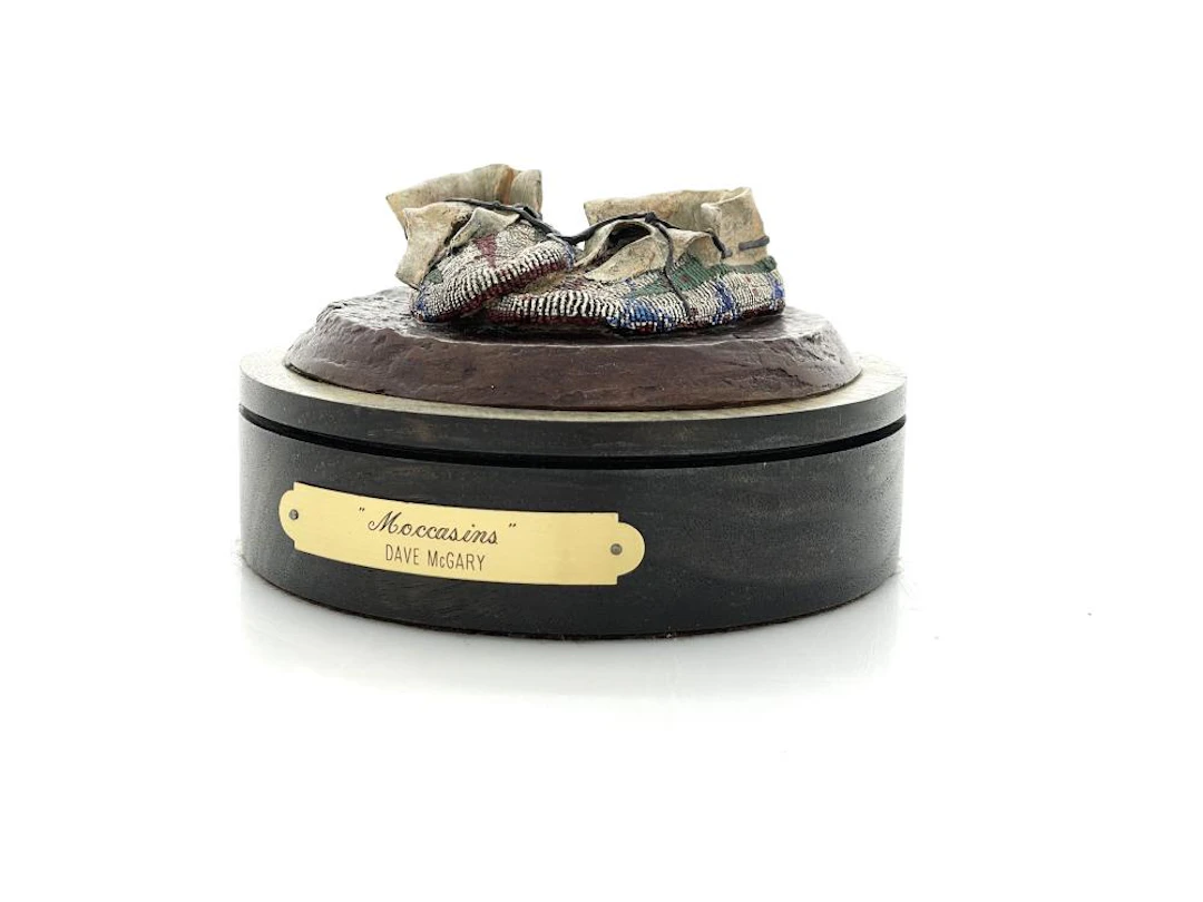 DAVE MCGARY "MOCCASINS" BRONZE SCULPTURE