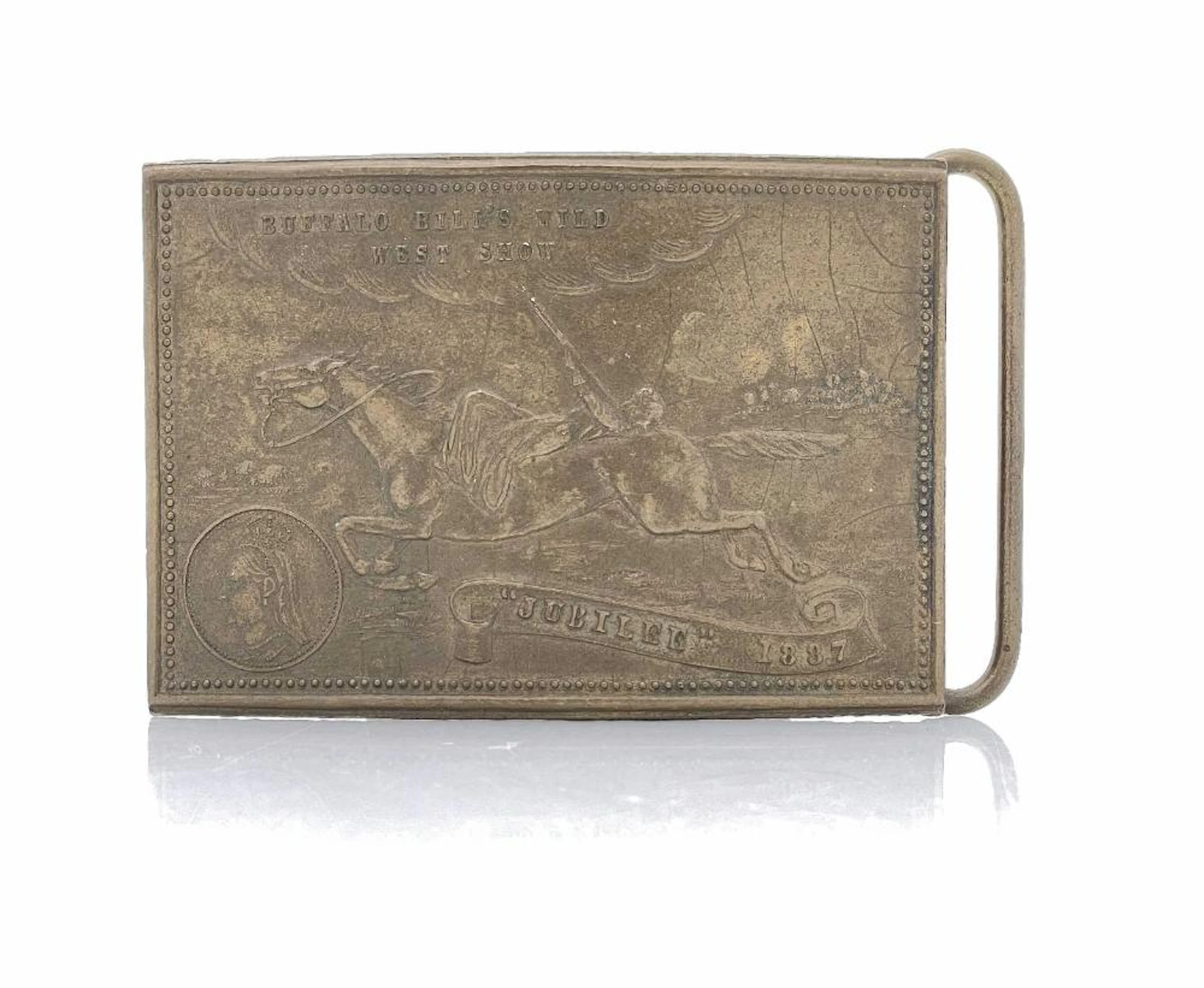 TIFFANY & CO BUFFALO BILLS WILD WEST SHOW BRASS BUCKLE