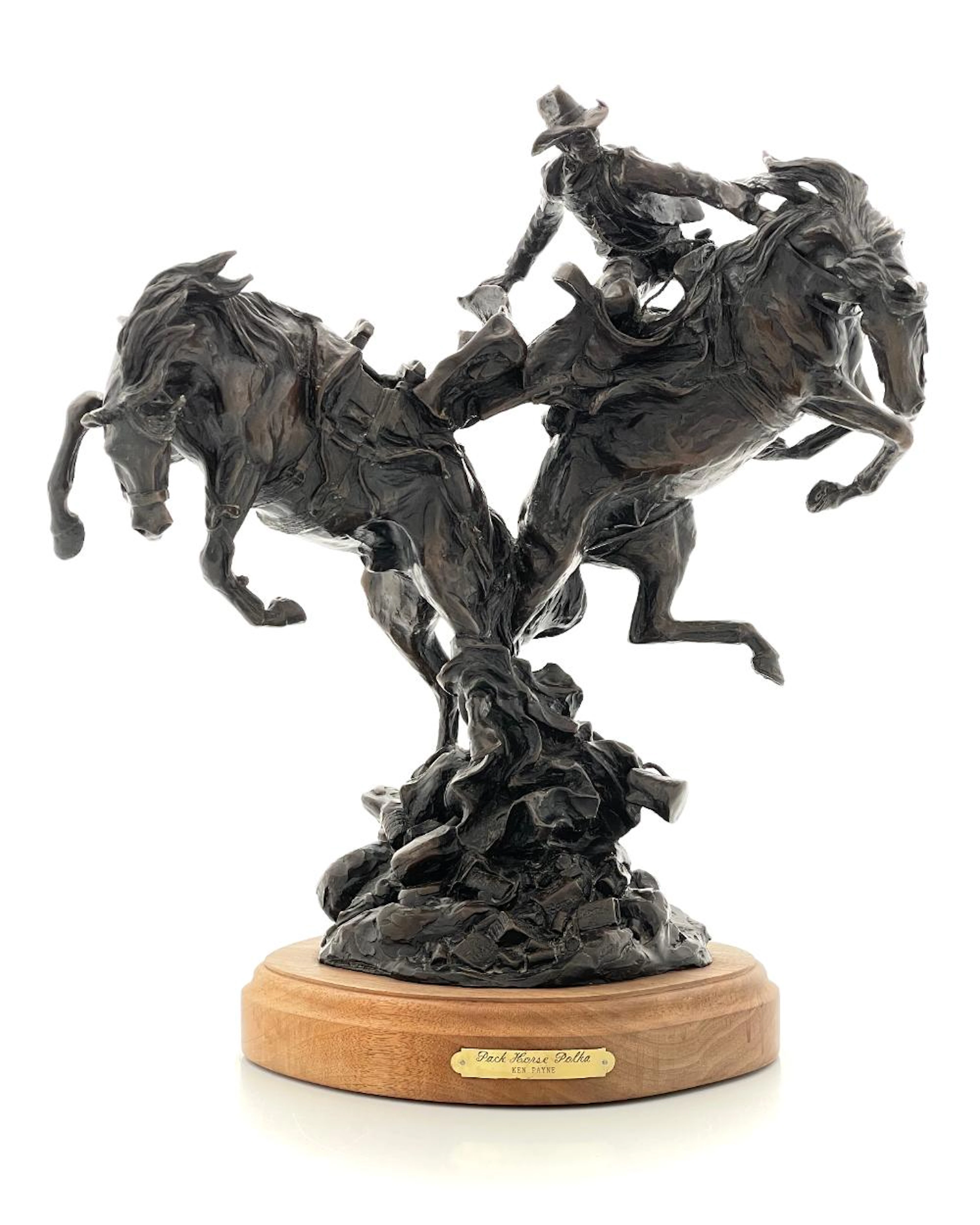 KEN PAYNE "PACK HORSE POLKA" BRONZE SCULPTURE