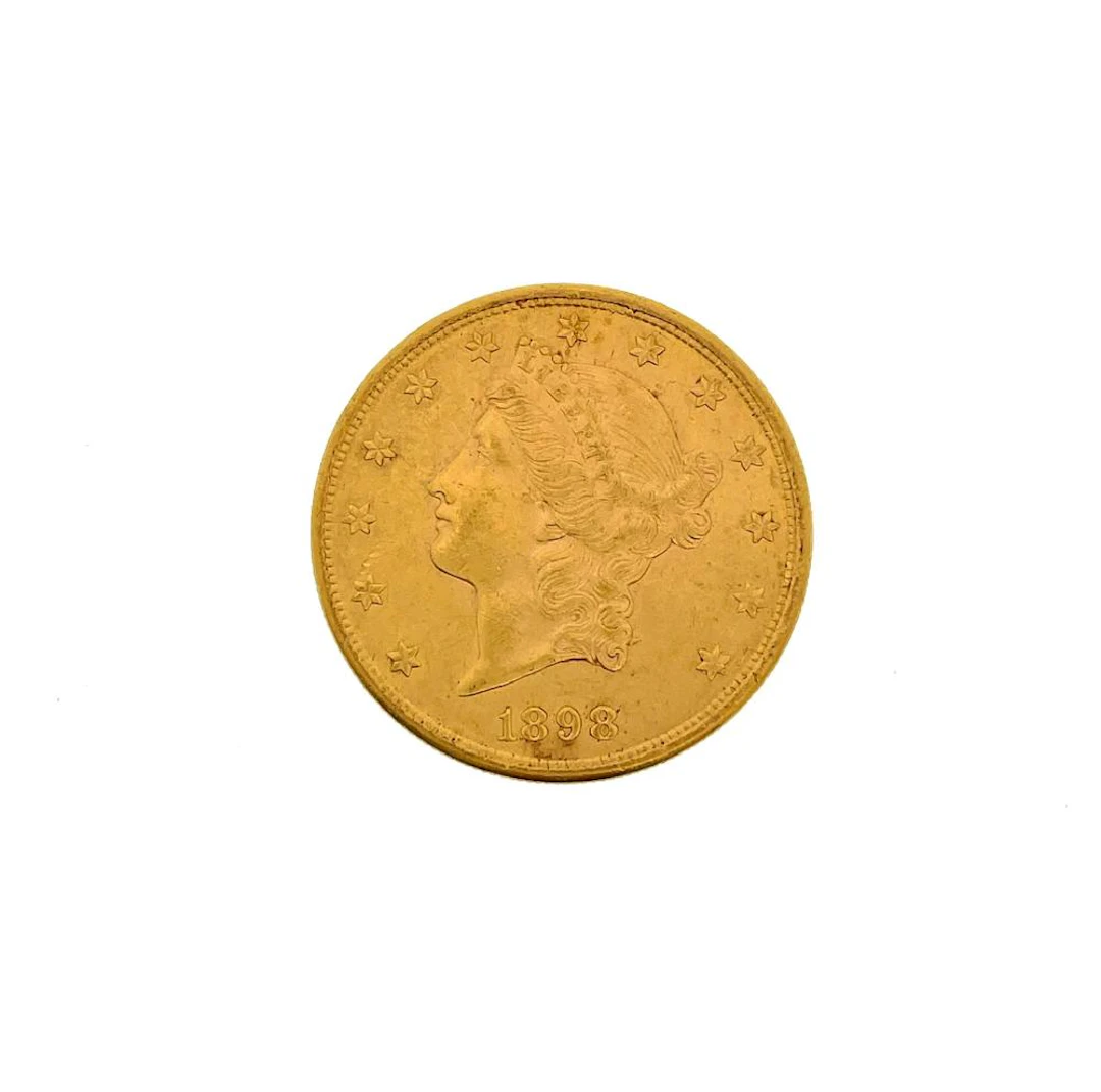 1898-S $20 LIBERTY HEAD GOLD DOUBLE EAGLE