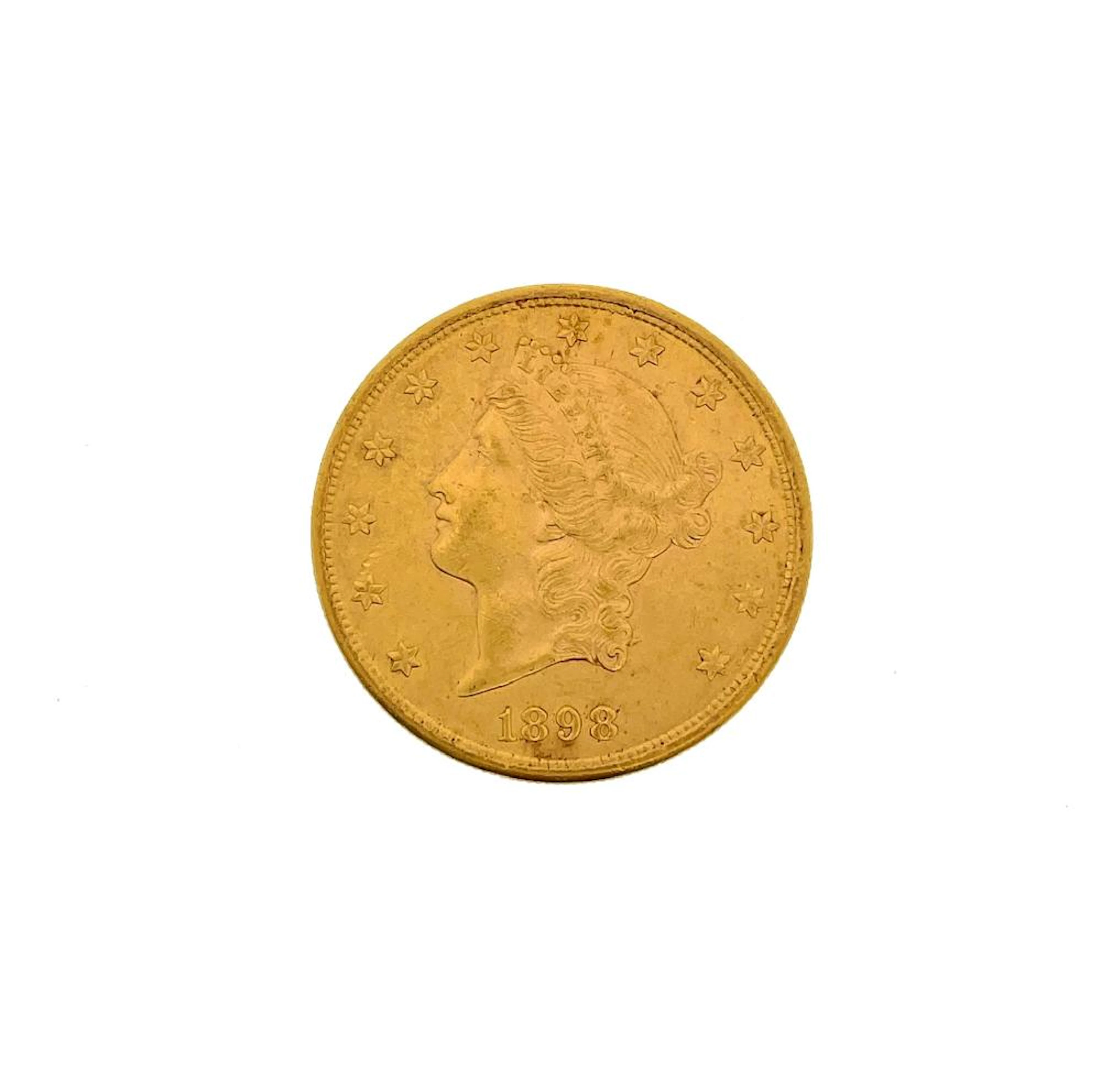 1898-S $20 LIBERTY HEAD GOLD DOUBLE EAGLE