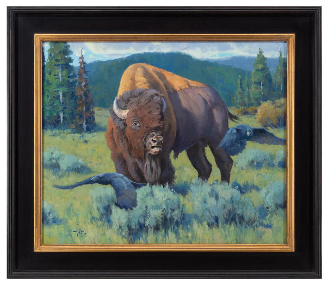 KEITH HUEY "CALLS FROM THE WILD" OIL ON CANVAS