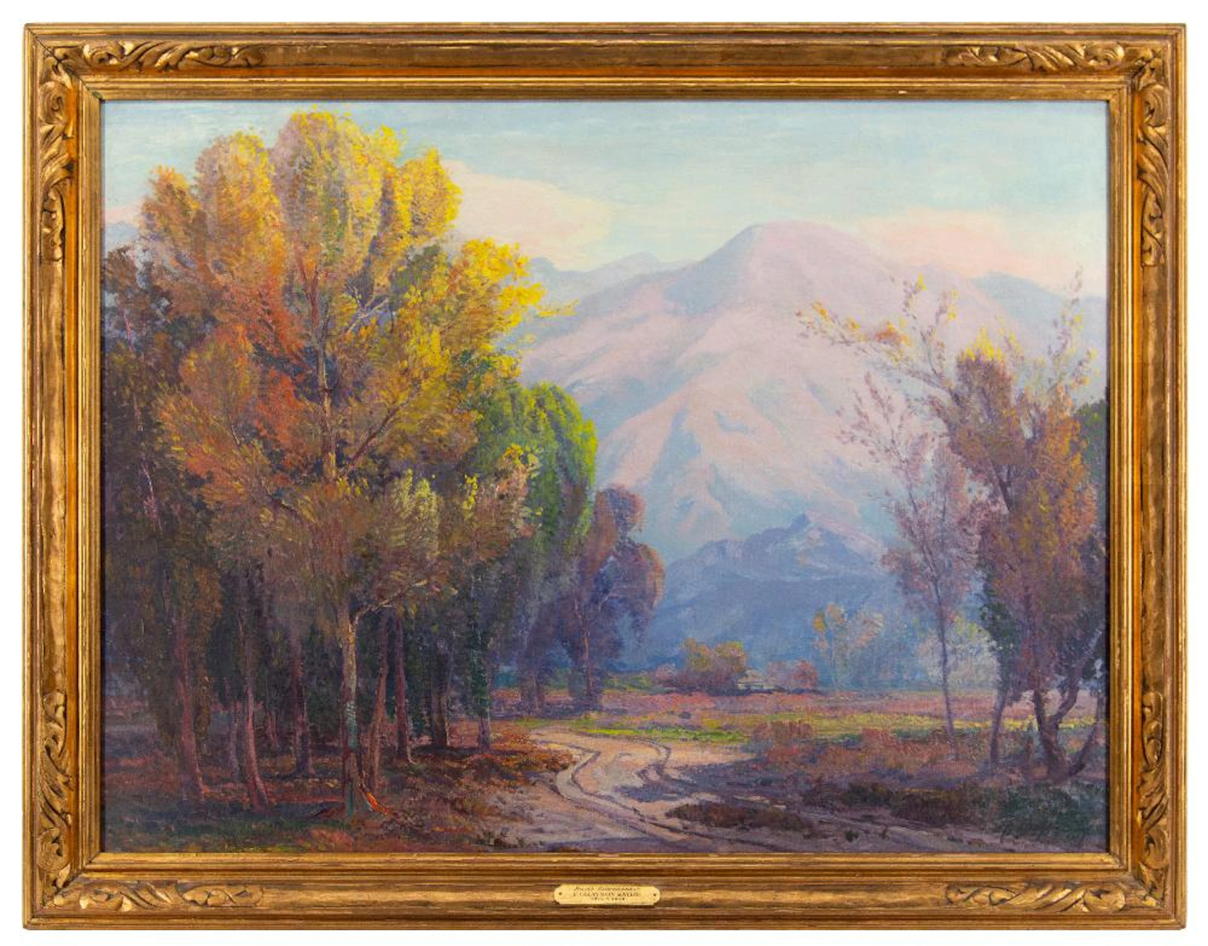 FRED GRAYSON SAYRE "DESERT COTTONWOODS" OIL ON CANVAS