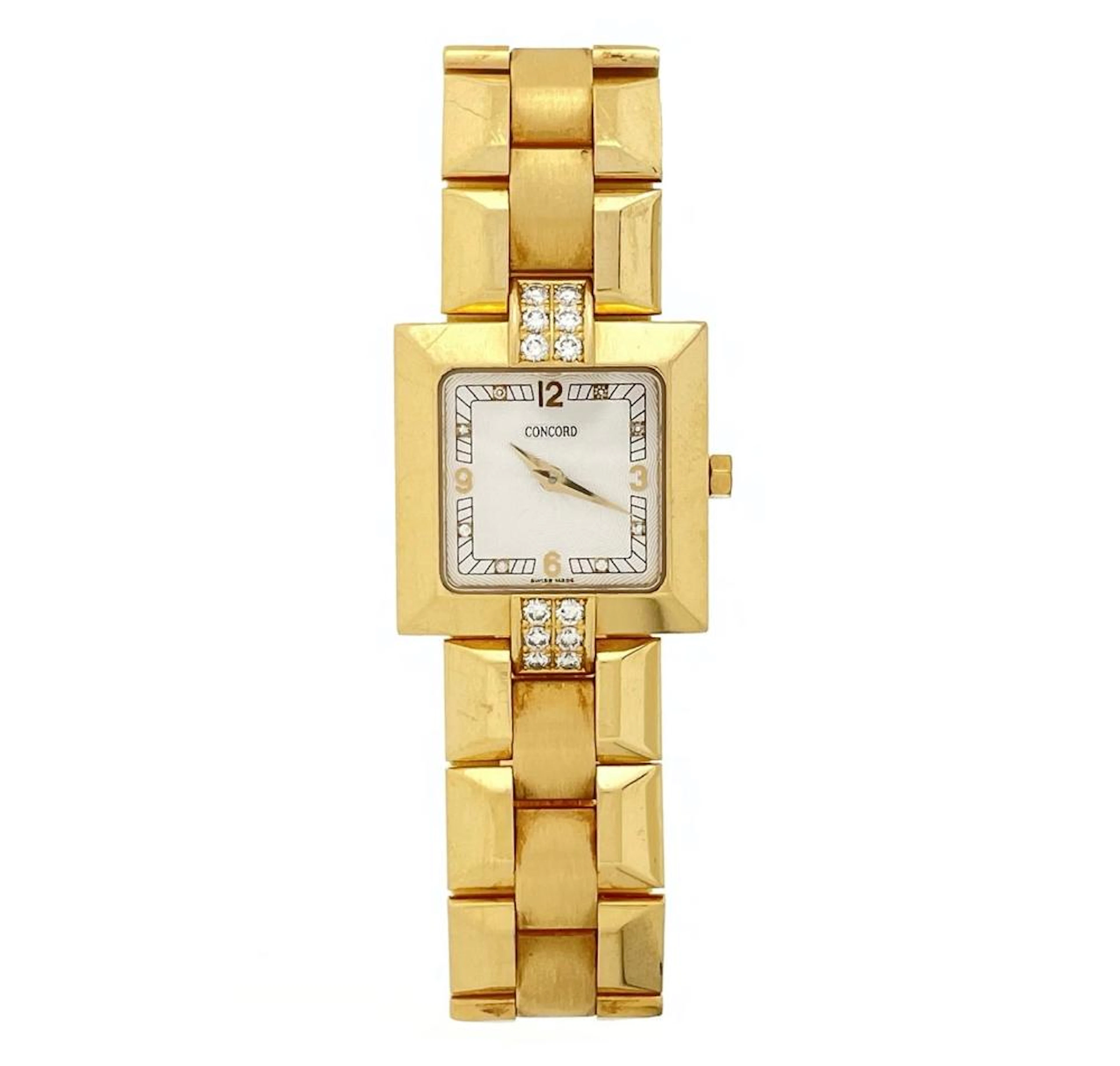 CONCORD LA SCALA 18K YELLOW GOLD DIAMOND WATCH