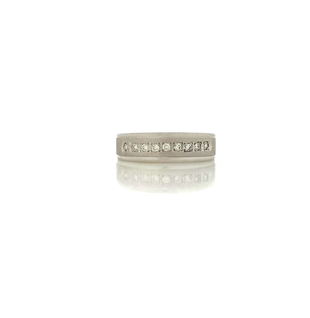 ARTCARVED 14K WHITE GOLD .22CTTW DIAMOND BAND