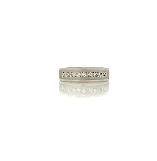 ARTCARVED 14K WHITE GOLD .22CTTW DIAMOND BAND