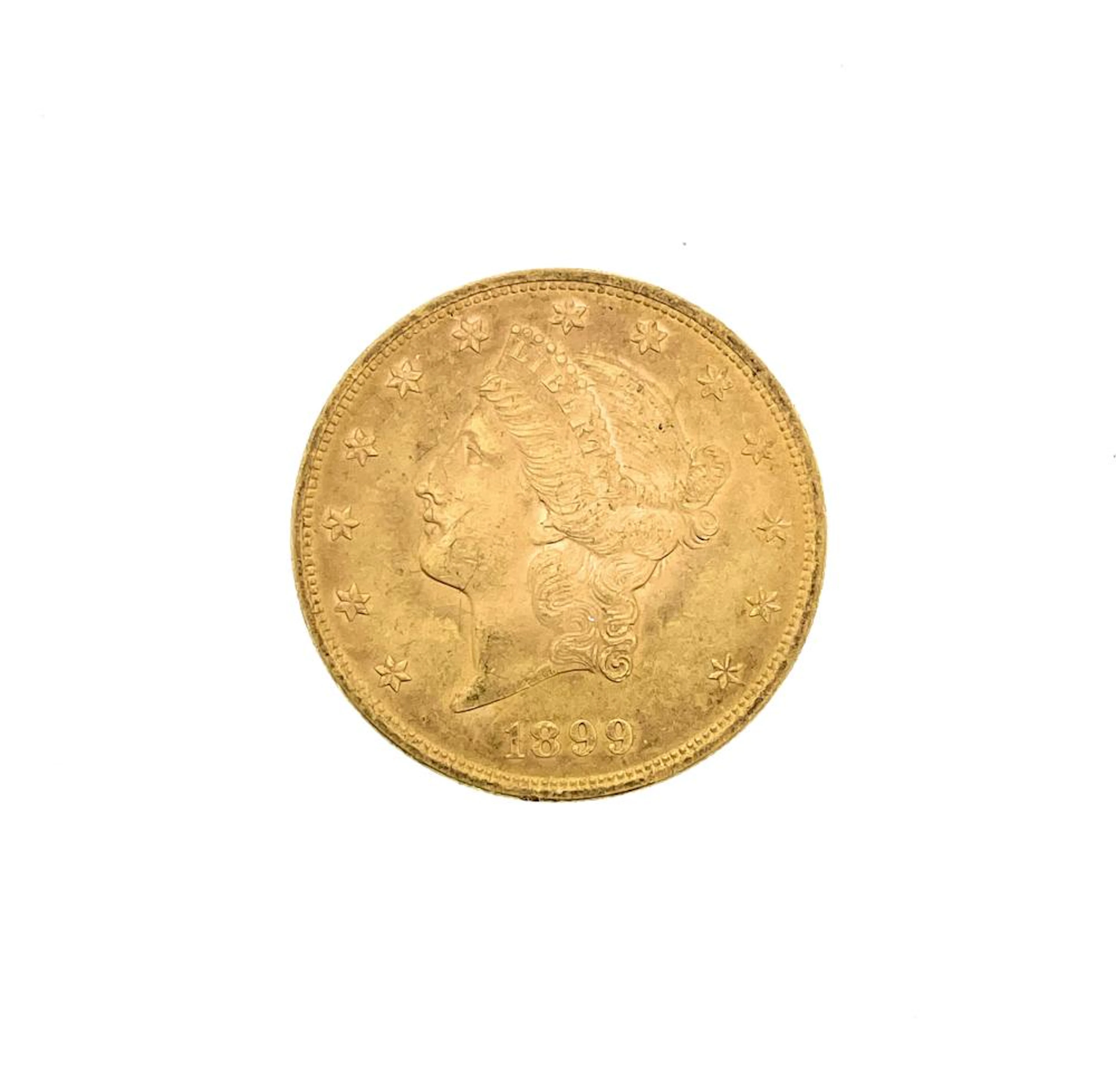 1899 $20 LIBERTY HEAD GOLD DOUBLE EAGLE
