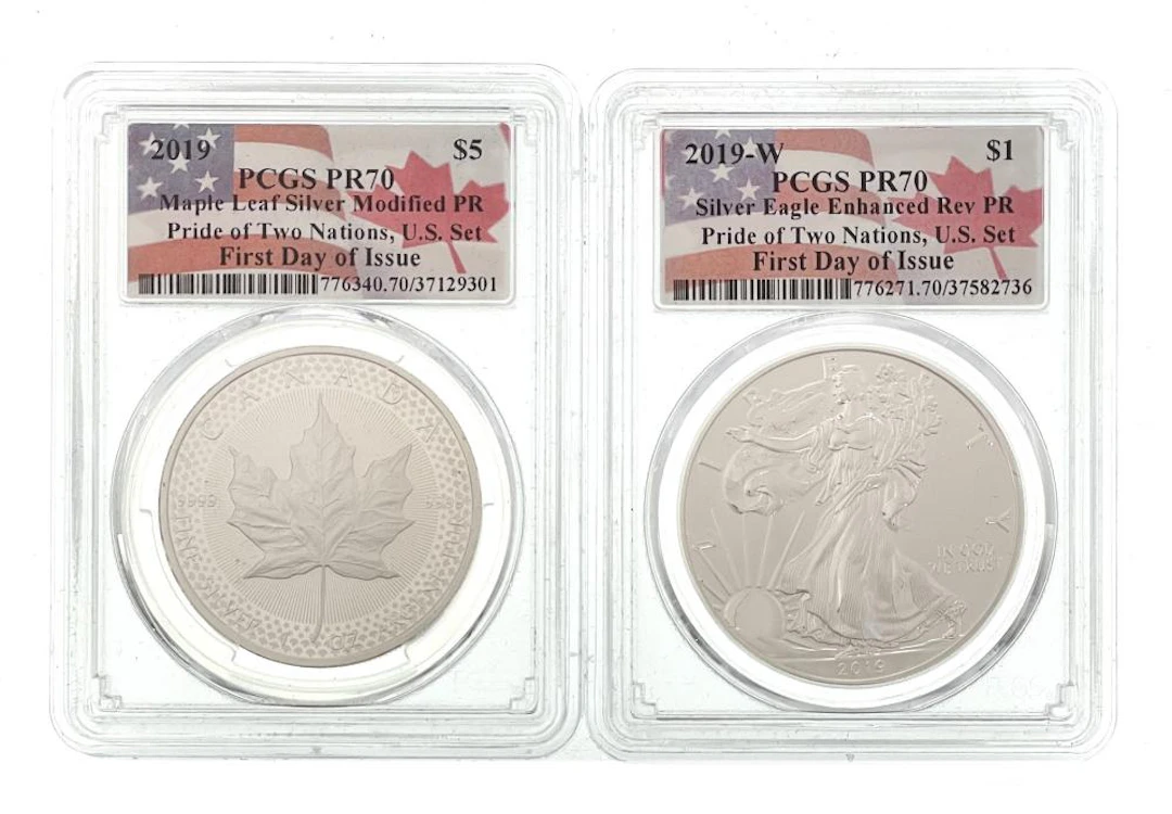 2019 PRIDE OF TWO NATIONS 2-COIN SET FIRST STRIKE PCGS PR70