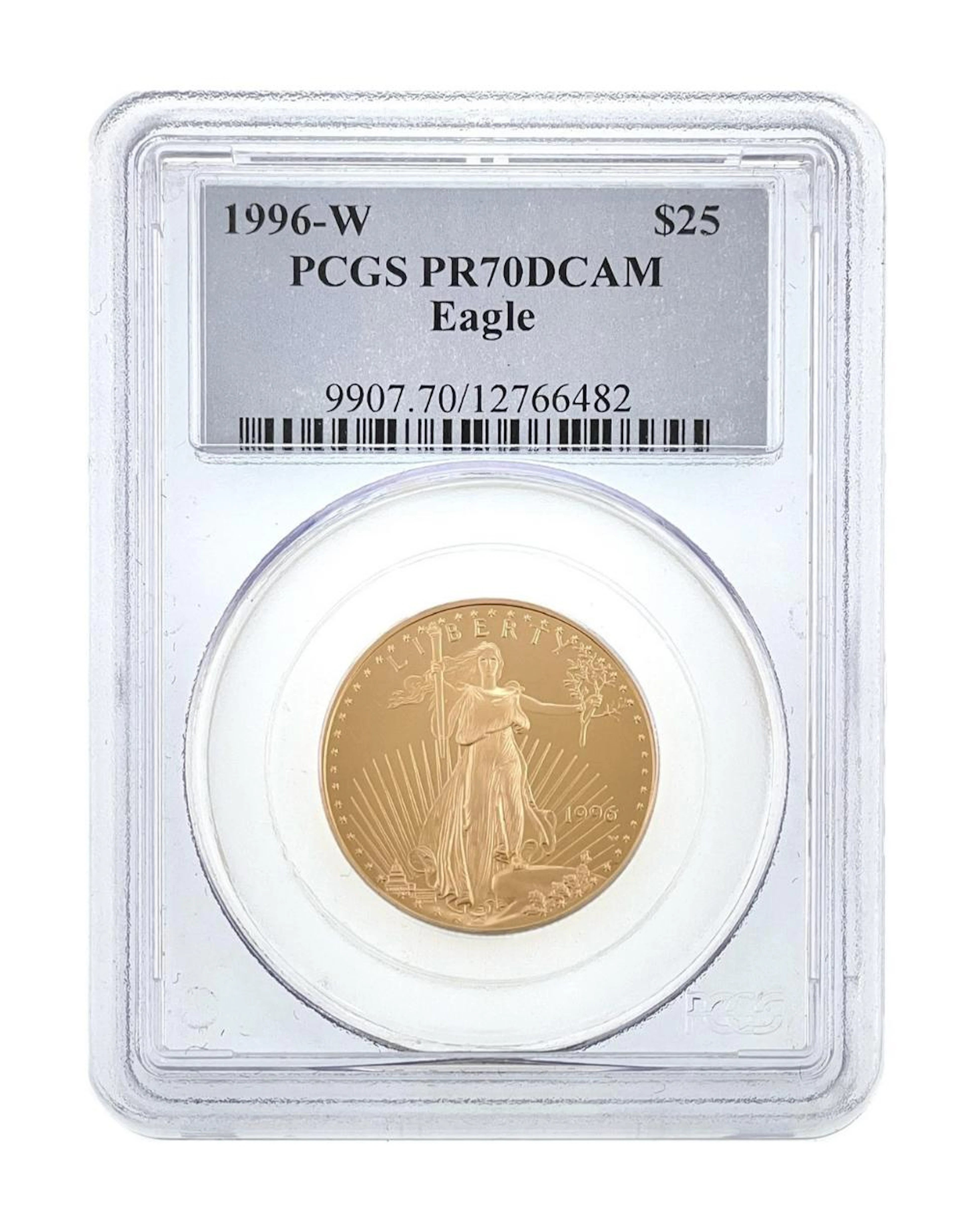 1996-W $25 1/2OZ AMERICAN GOLD EAGLE PCGS PR70DCAM