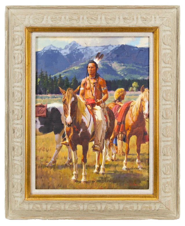 STAN DAVIS "RENDEZVOUS WITH DESTINY" OIL ON CANVAS