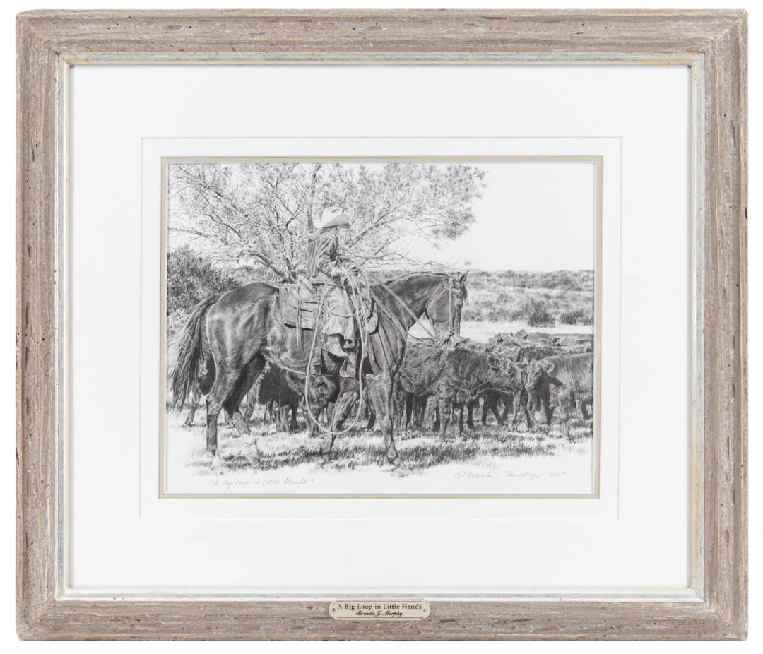BRENDA MURPHY "A BIG LOOP IN LITTLE HANDS" GRAPHITE ON PAPER