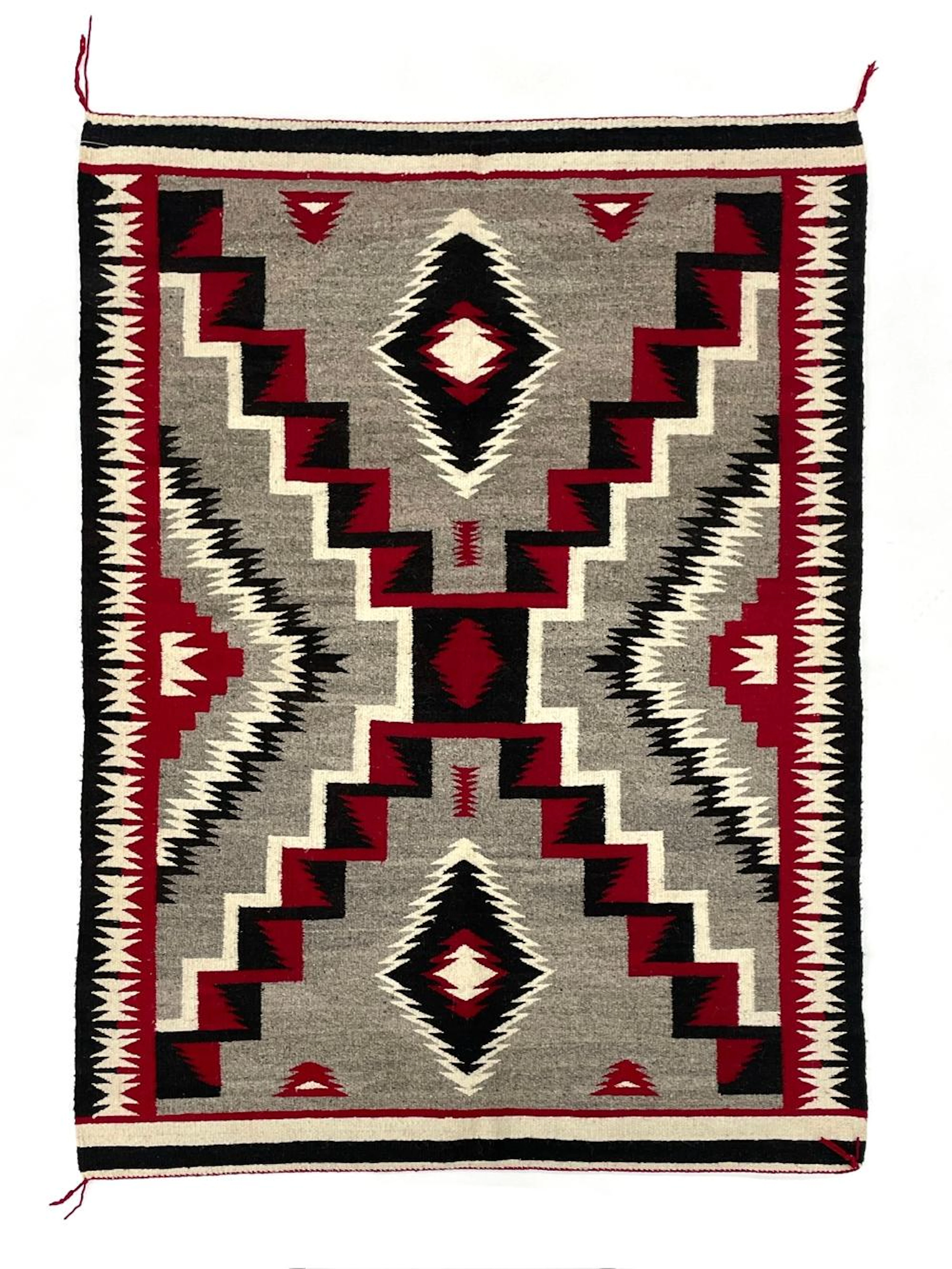 1940-50S NAVAJO STORM PATTERN WEAVING / RUG
