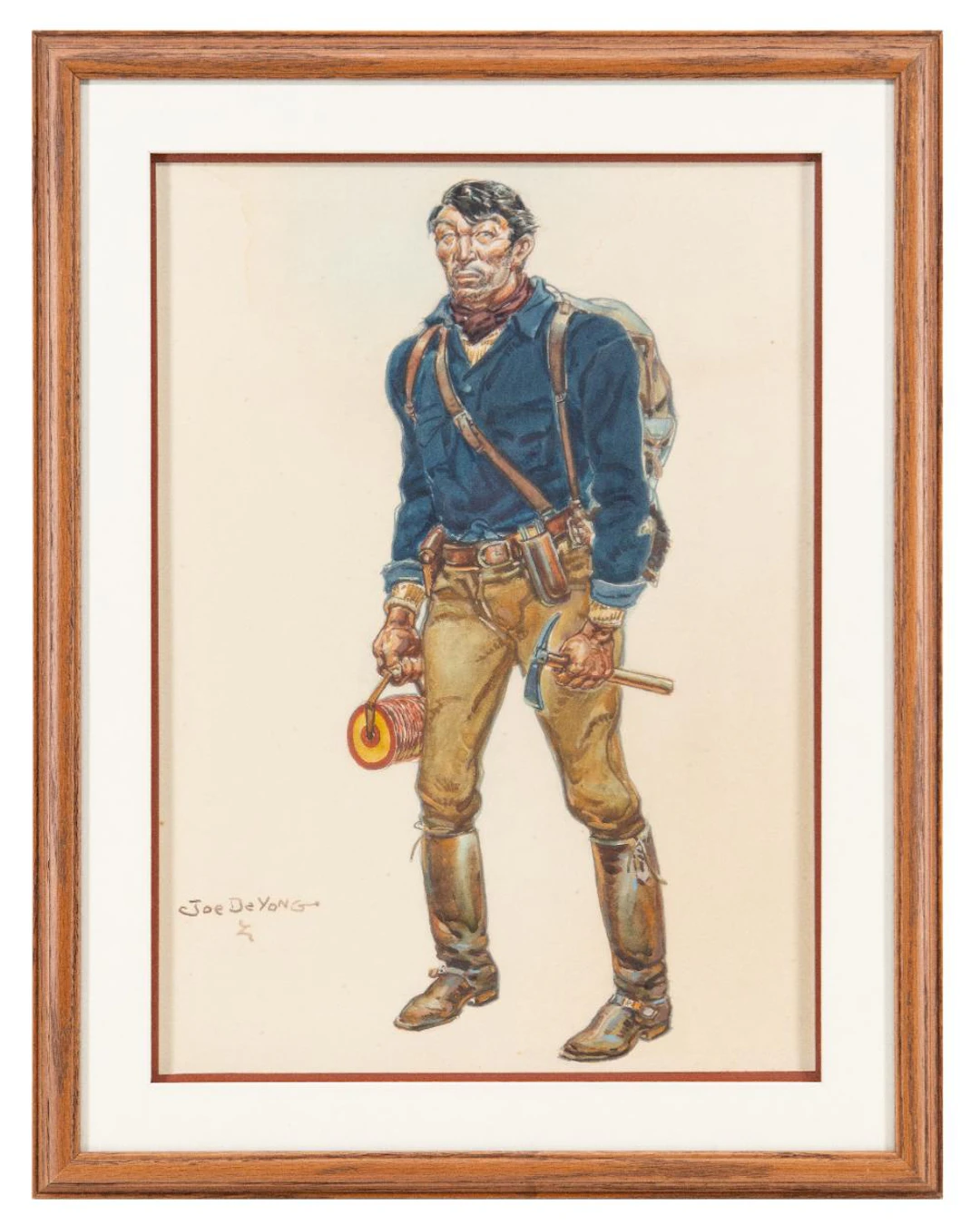 JOE DE YONG "WASH GIBBS" WATERCOLOR ON PAPER