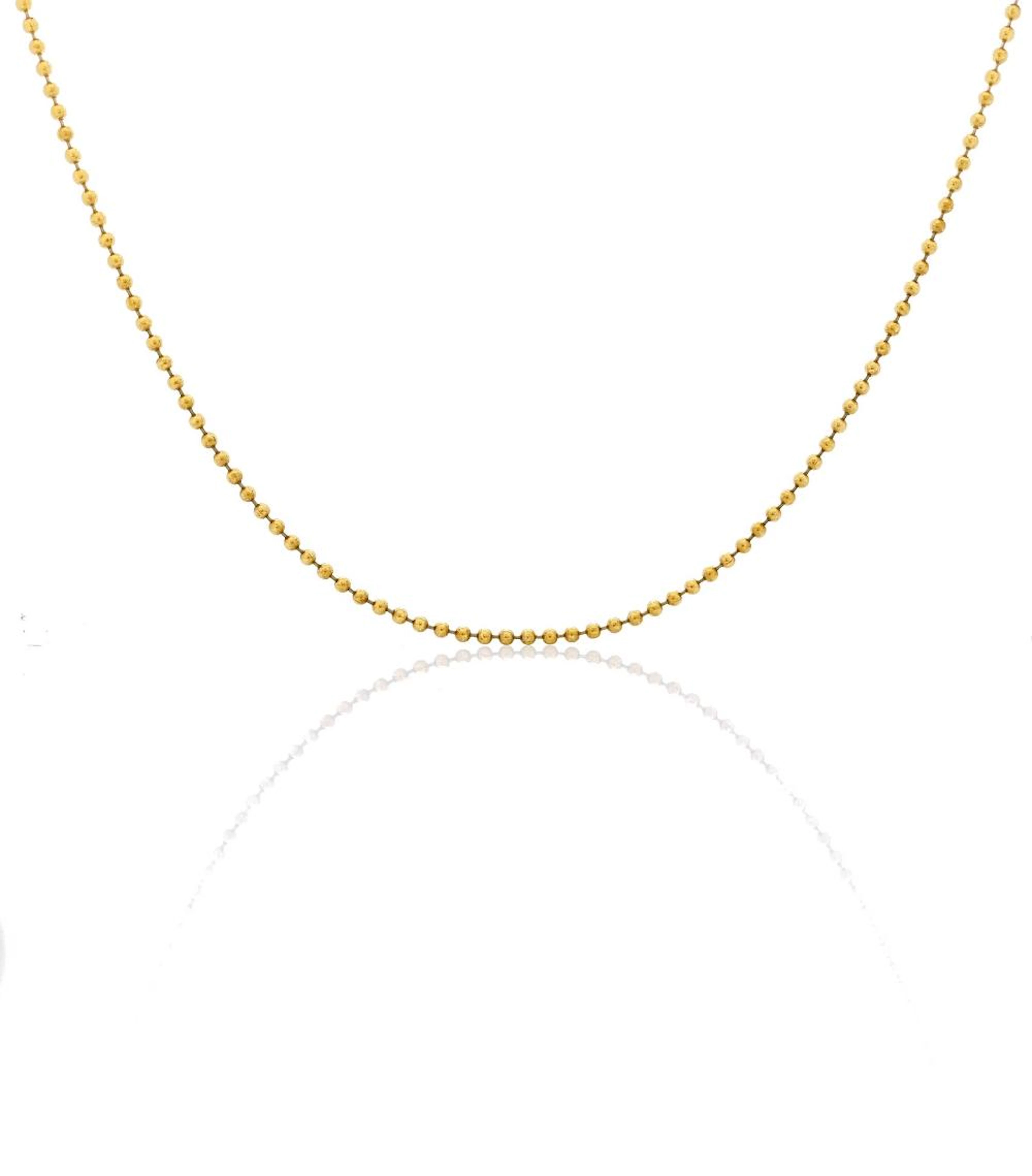 14K YELLOW GOLD BALL CHAIN NECKLACE