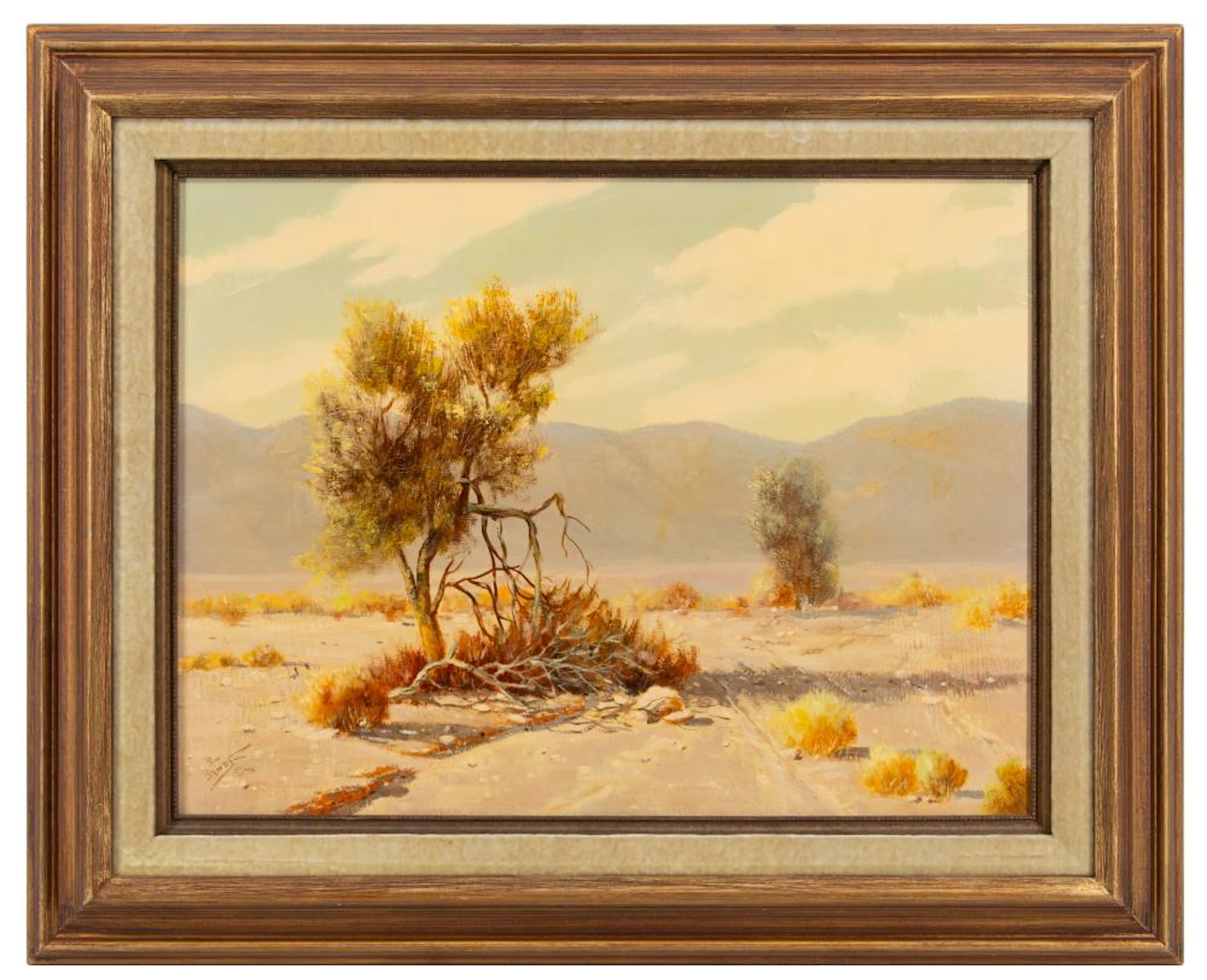 BILL BENDER "THE PALO VERDES" OIL ON BOARD