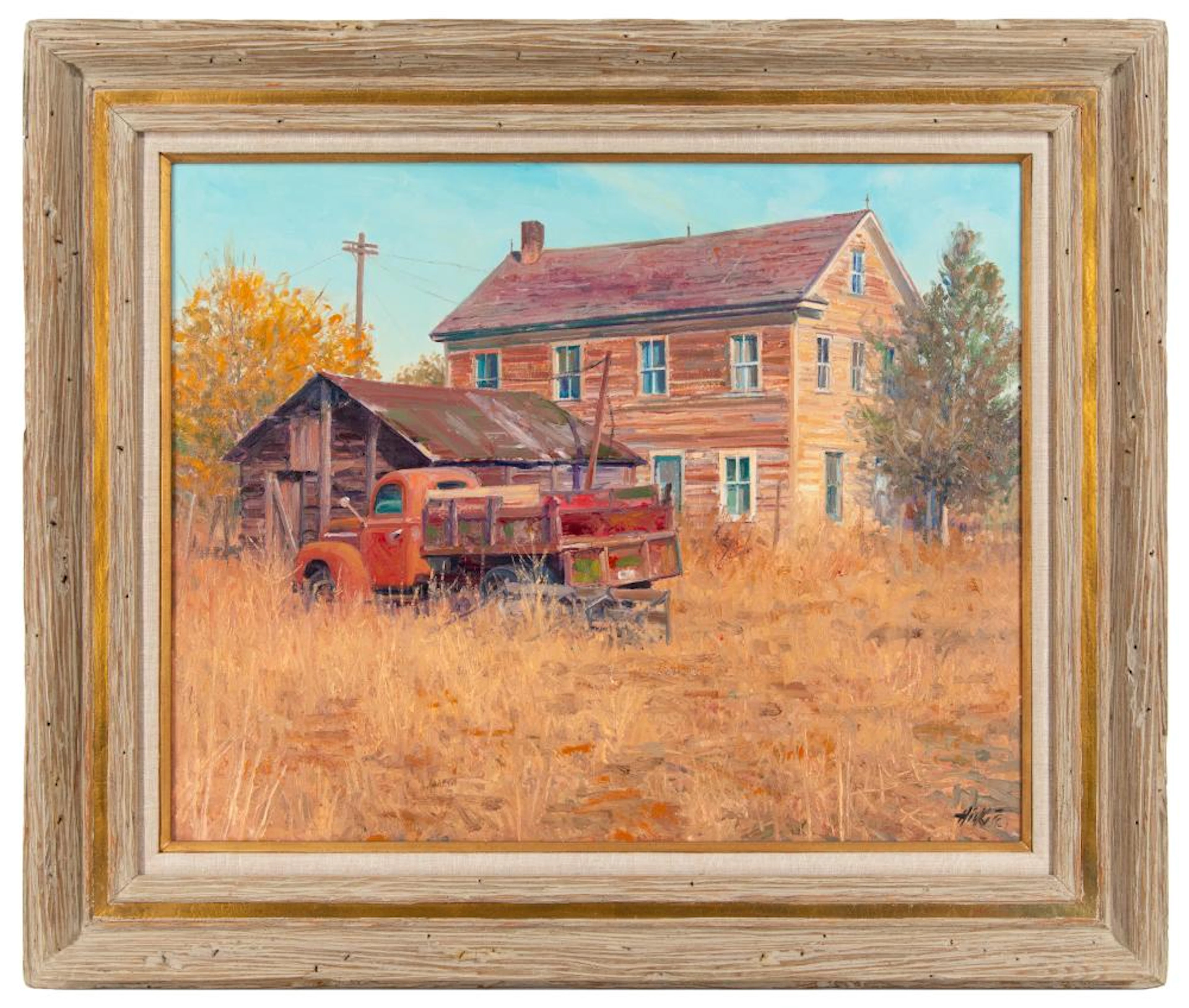 TERRANCE HICKS "THE OLD HYATVILLE HOTEL" OIL ON CANVAS