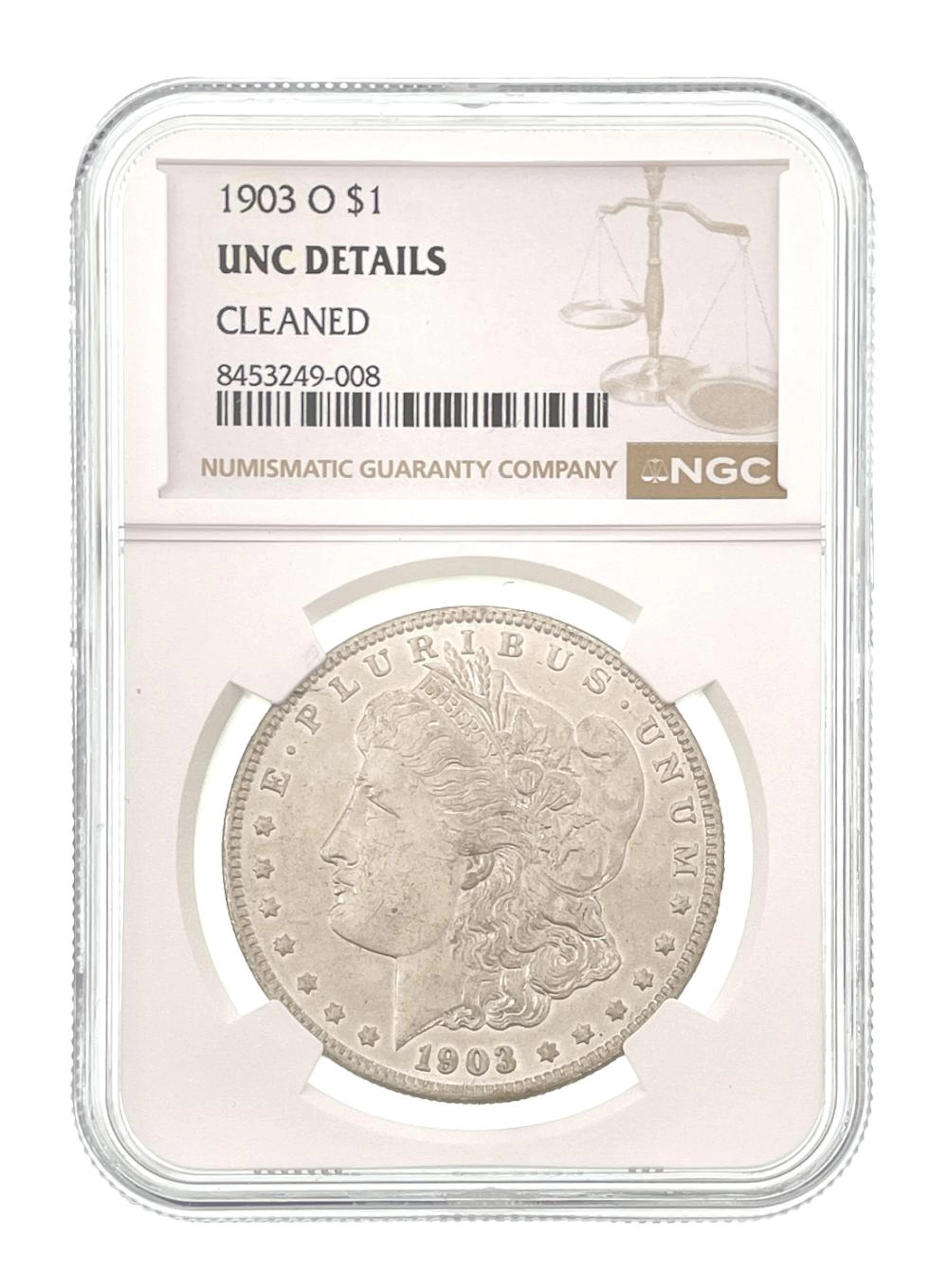 1903-O MORGAN SILVER DOLLAR NGC UNC DETAILS