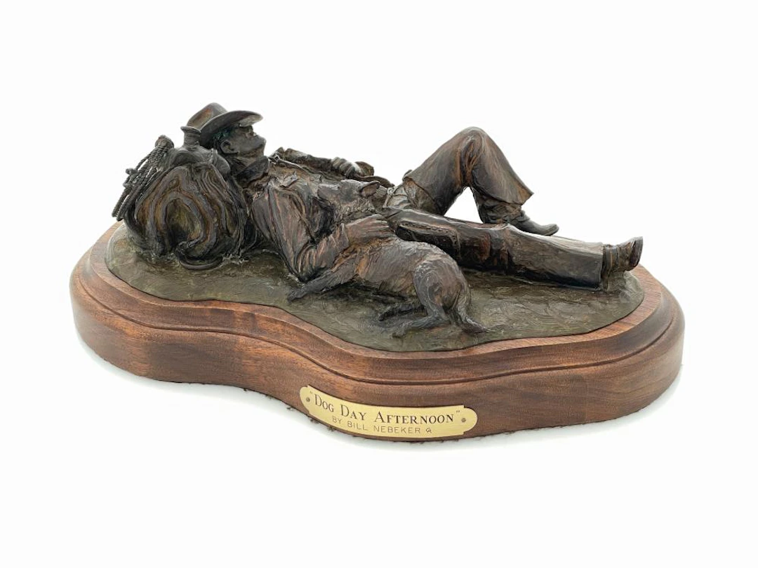 BILL NEBEKER "DOG DAY AFTERNOON" BRONZE SCULPTURE
