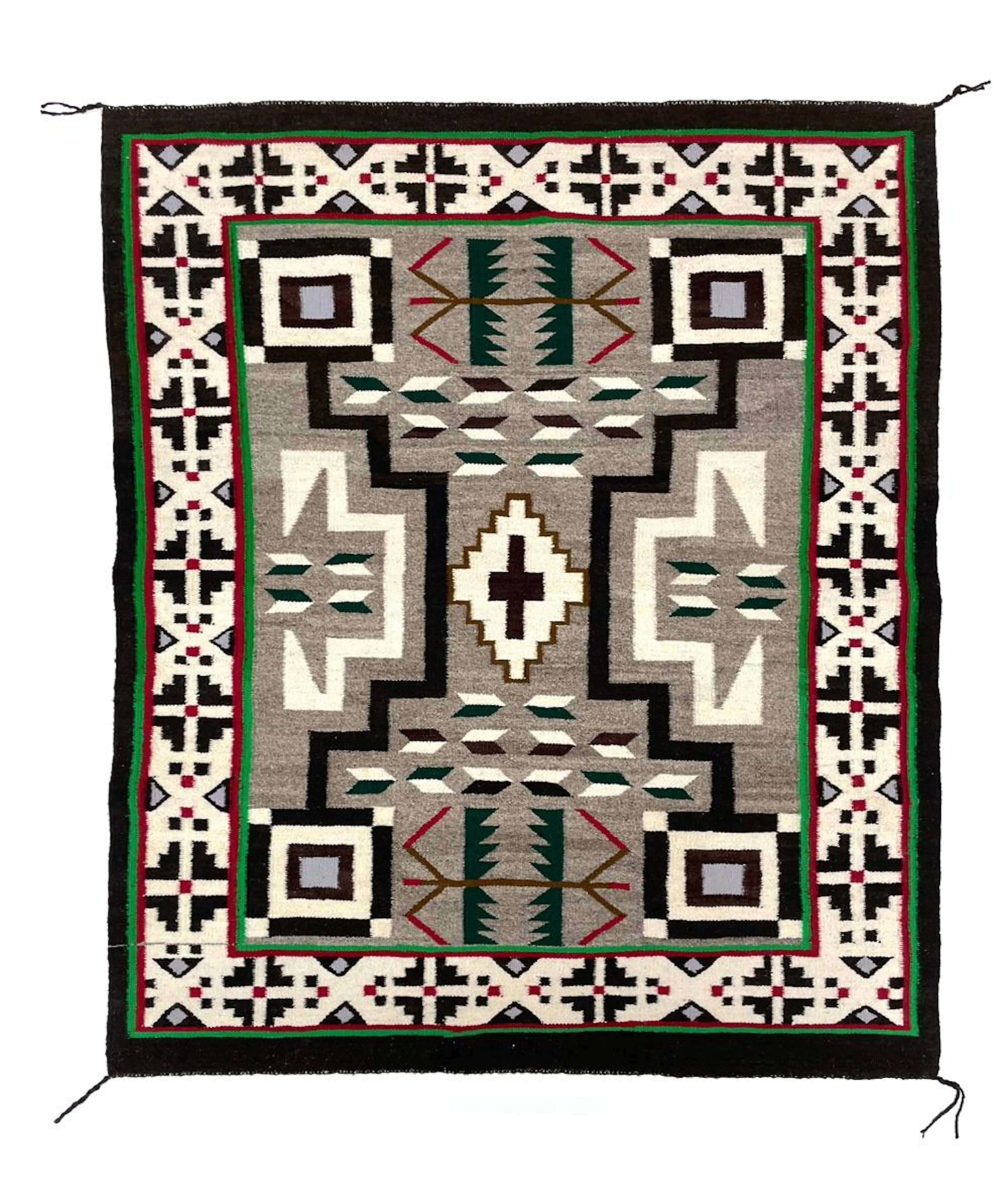 NAVAJO TEEC NOS POS STORM PATTERN WEAVING / RUG