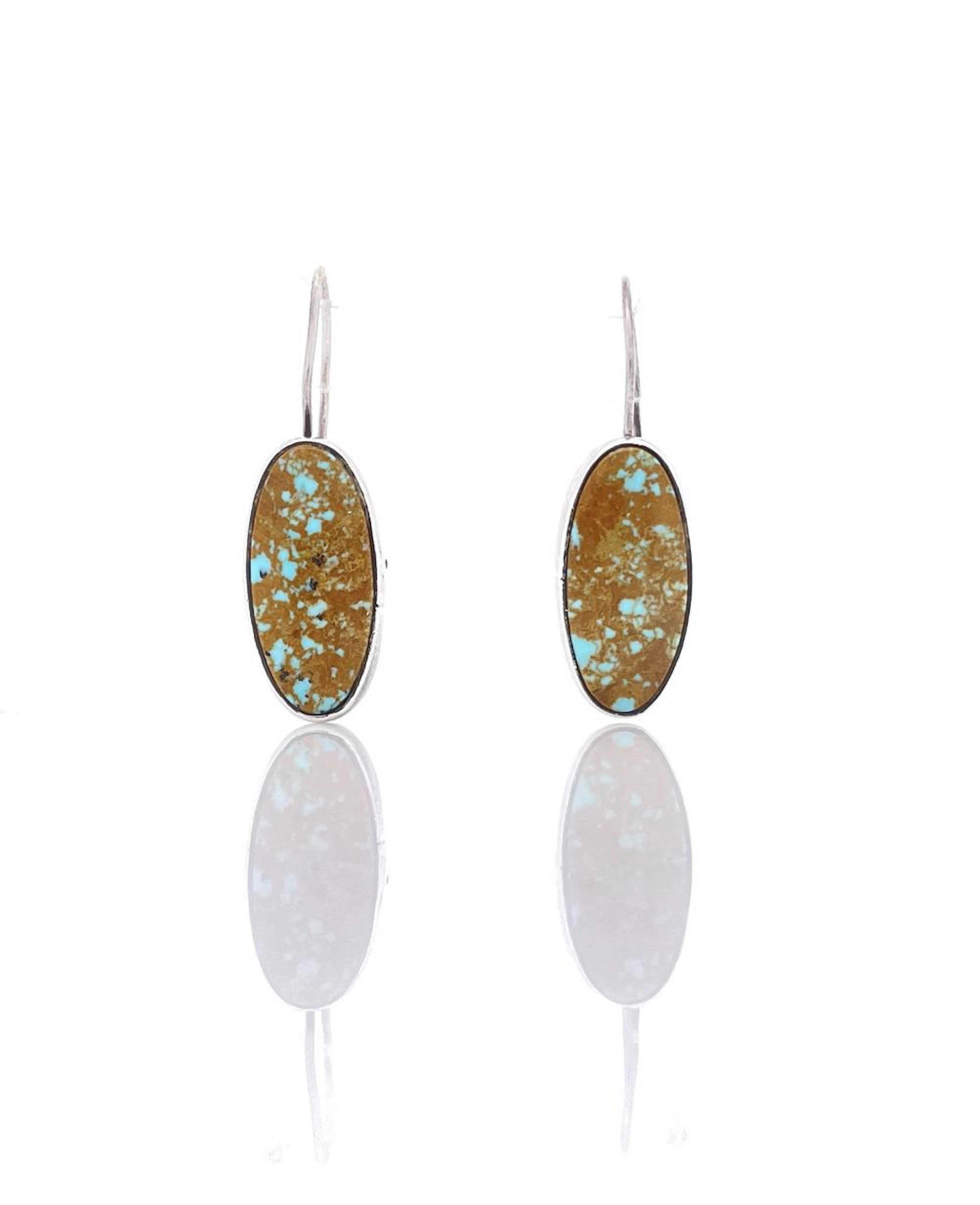 FEDERICO JIMENEZ STERLING SILVER TURQUOISE EARRINGS