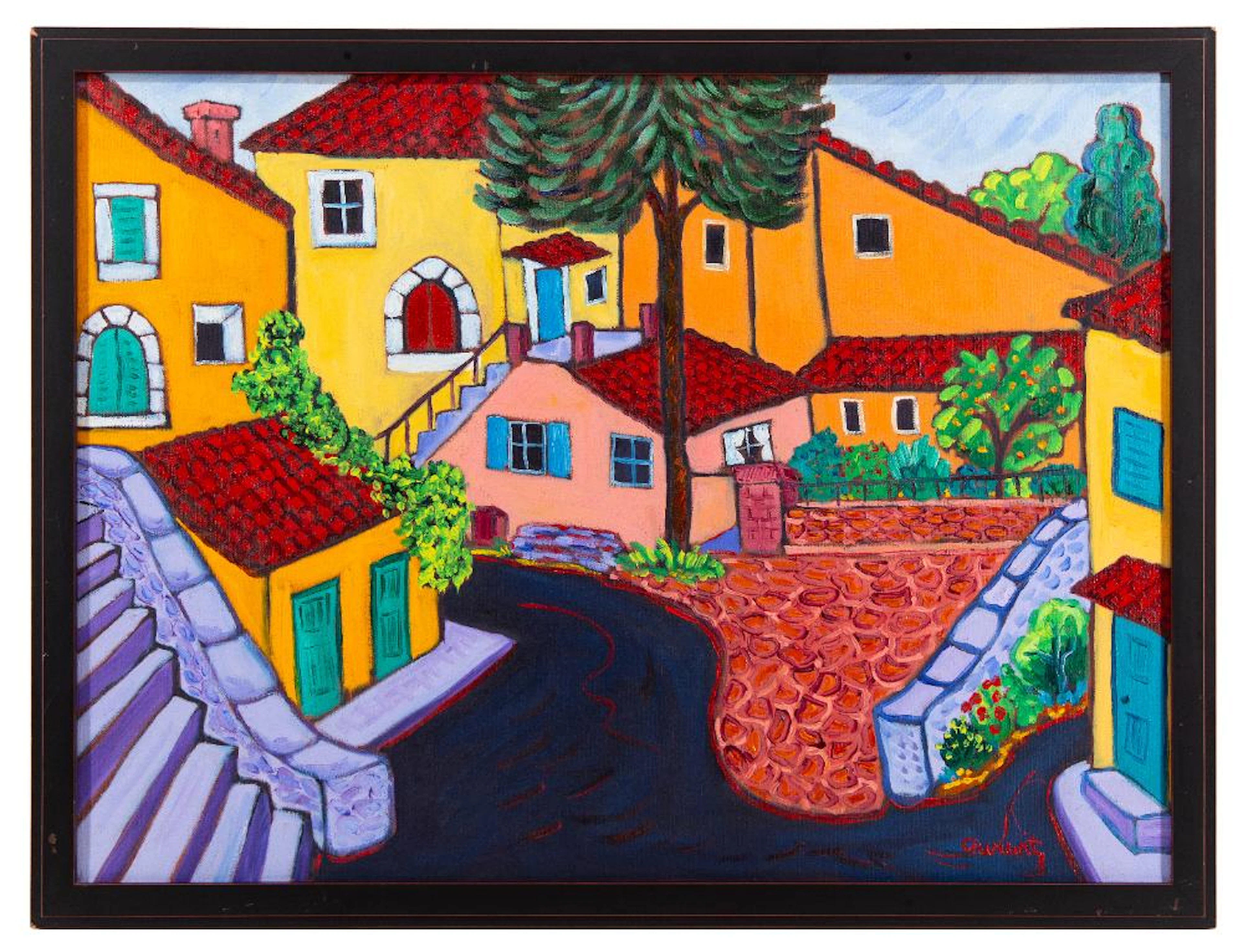 BARBARA GURWITZ "OUR NEIGHBORS AT APRICOT TREE, GOULT" (PROVENCE