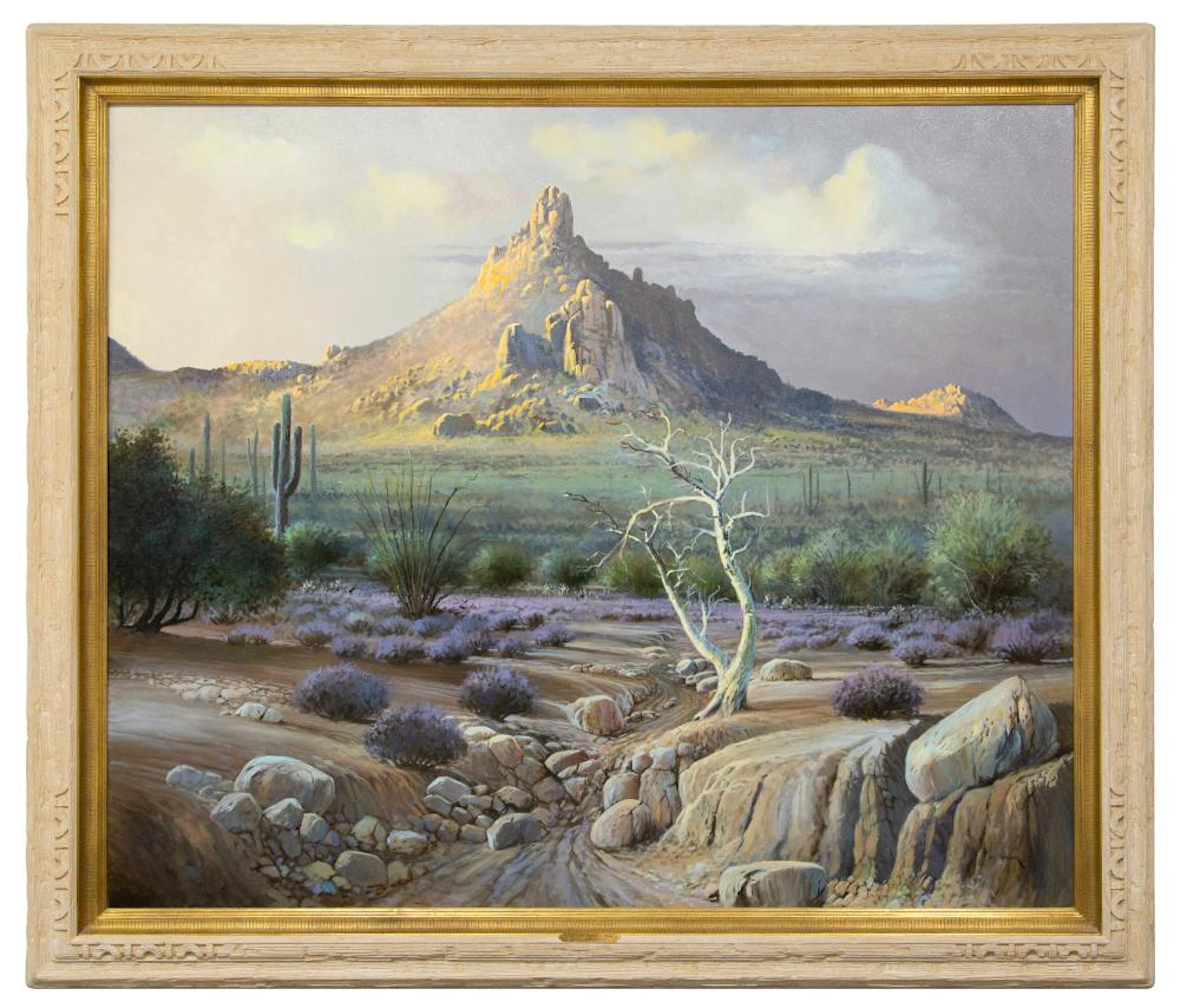 BILL SHADDIX "SUNSET ON PINNACLE PEAK" OIL ON CANVAS