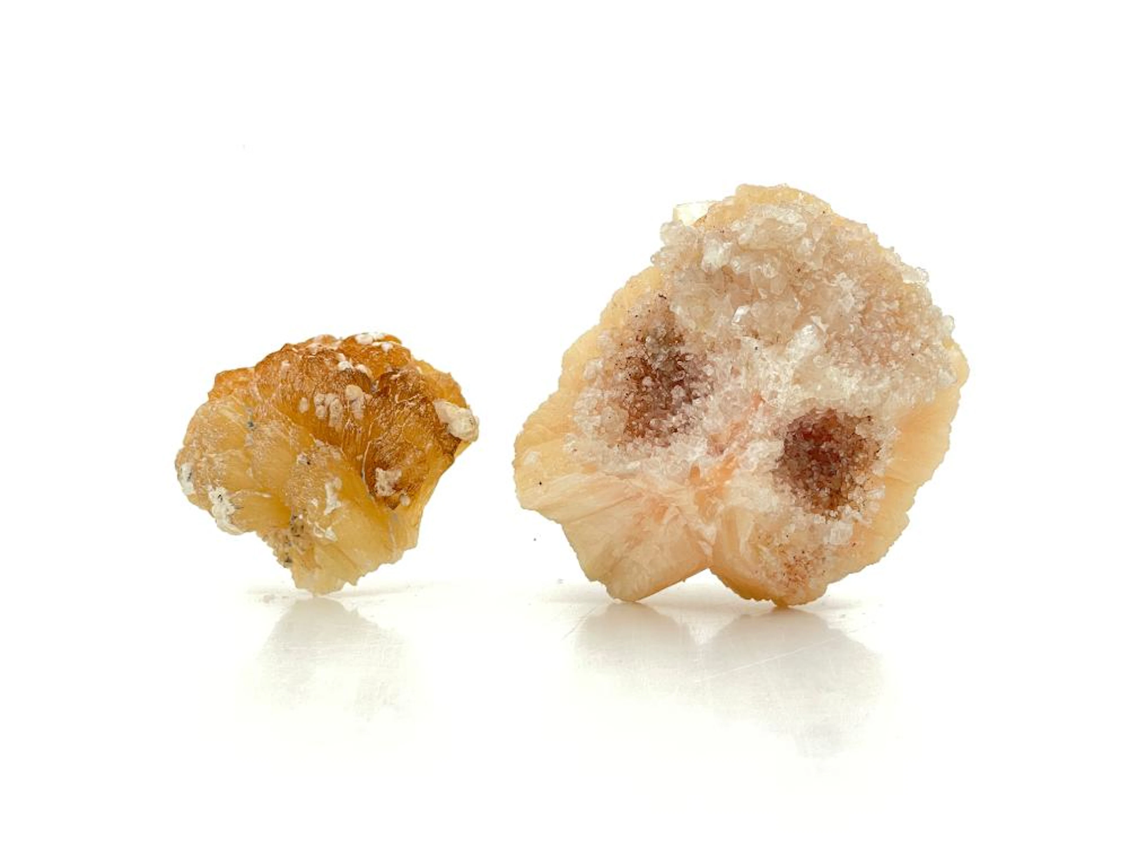 LOT OF 2 STILBITE CRYSTAL AGGREGATE