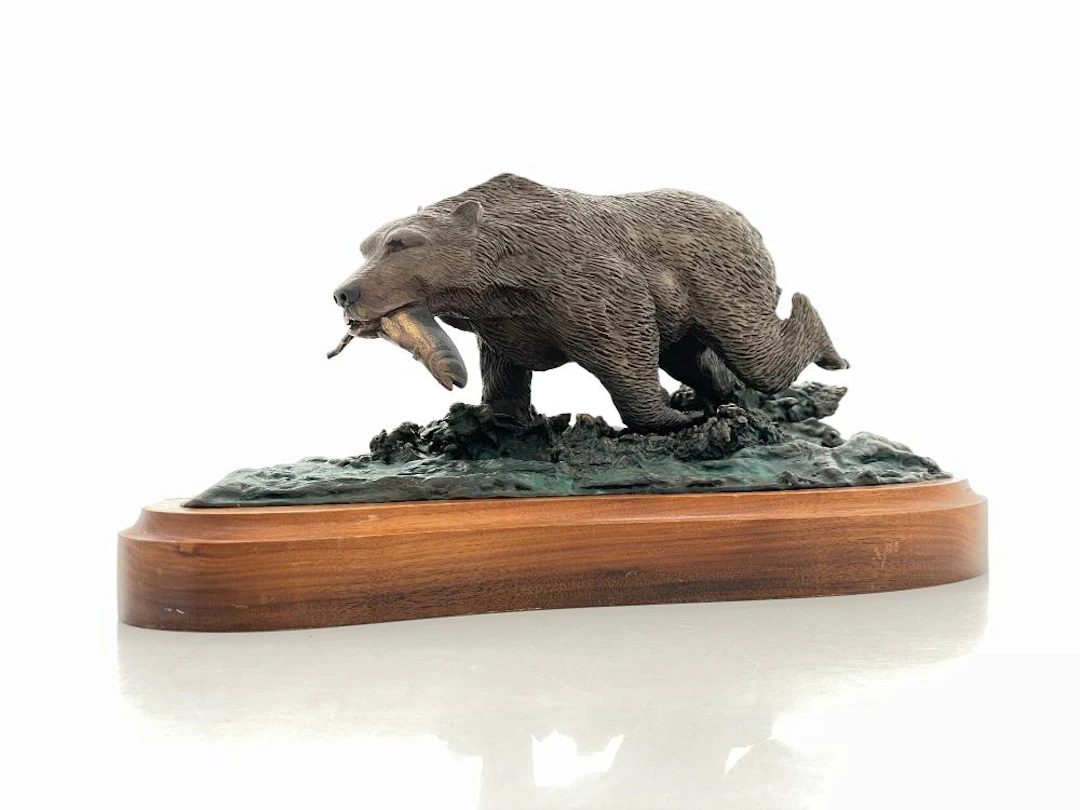BRUCE KILLEN "GRIZZLY BEAR" BRONZE SCULPTURE